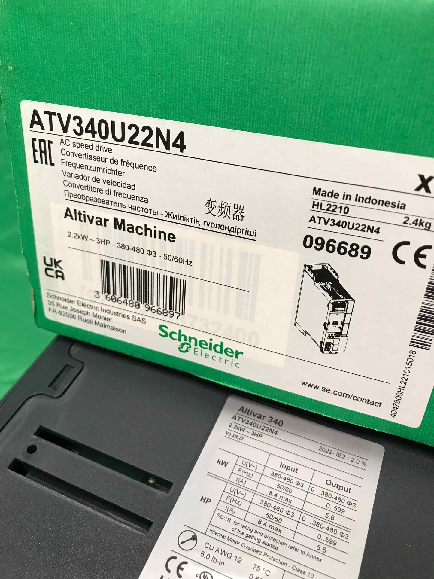 SCHNEIDER ELECTRIC ATV340U22N4 ATV340U22N4 ( 18 months warranty )