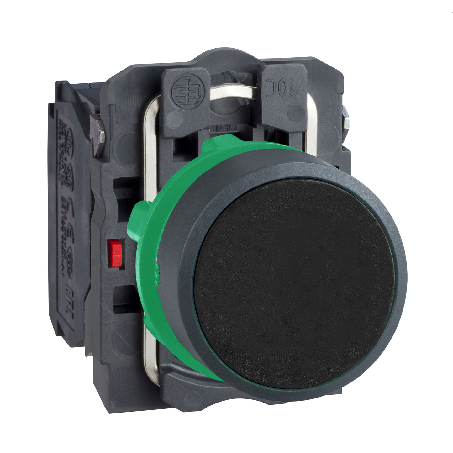 Schneider Electric-XB5AA25-Harmony XB5 - bouton poussoir à impulsion - Ø22 - noir - 1O+1F - vis étrier
