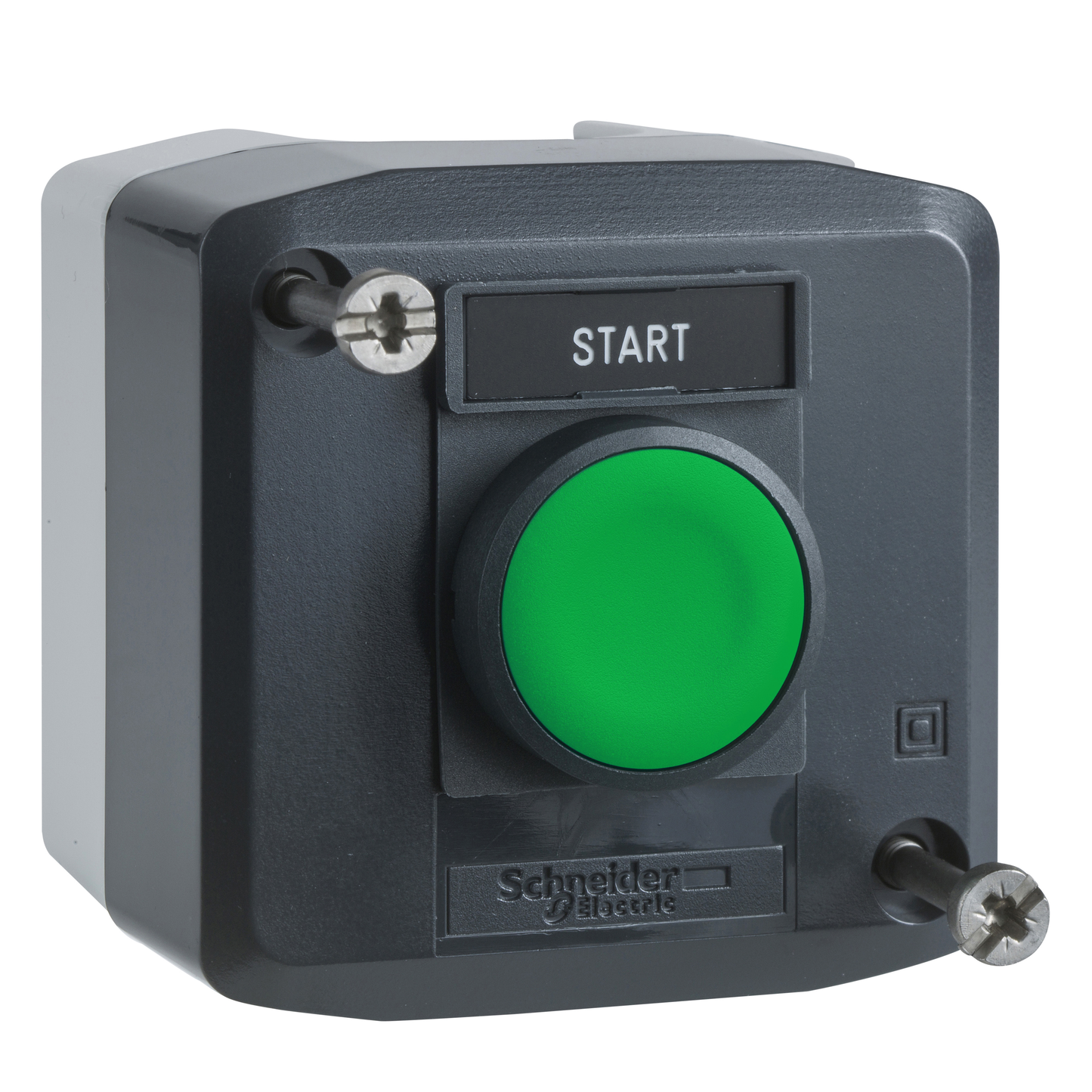 Schneider Electric-XALD101H29-Harmony boite - 1 bouton poussoir vert affleurant Ø22 - 1F - Start