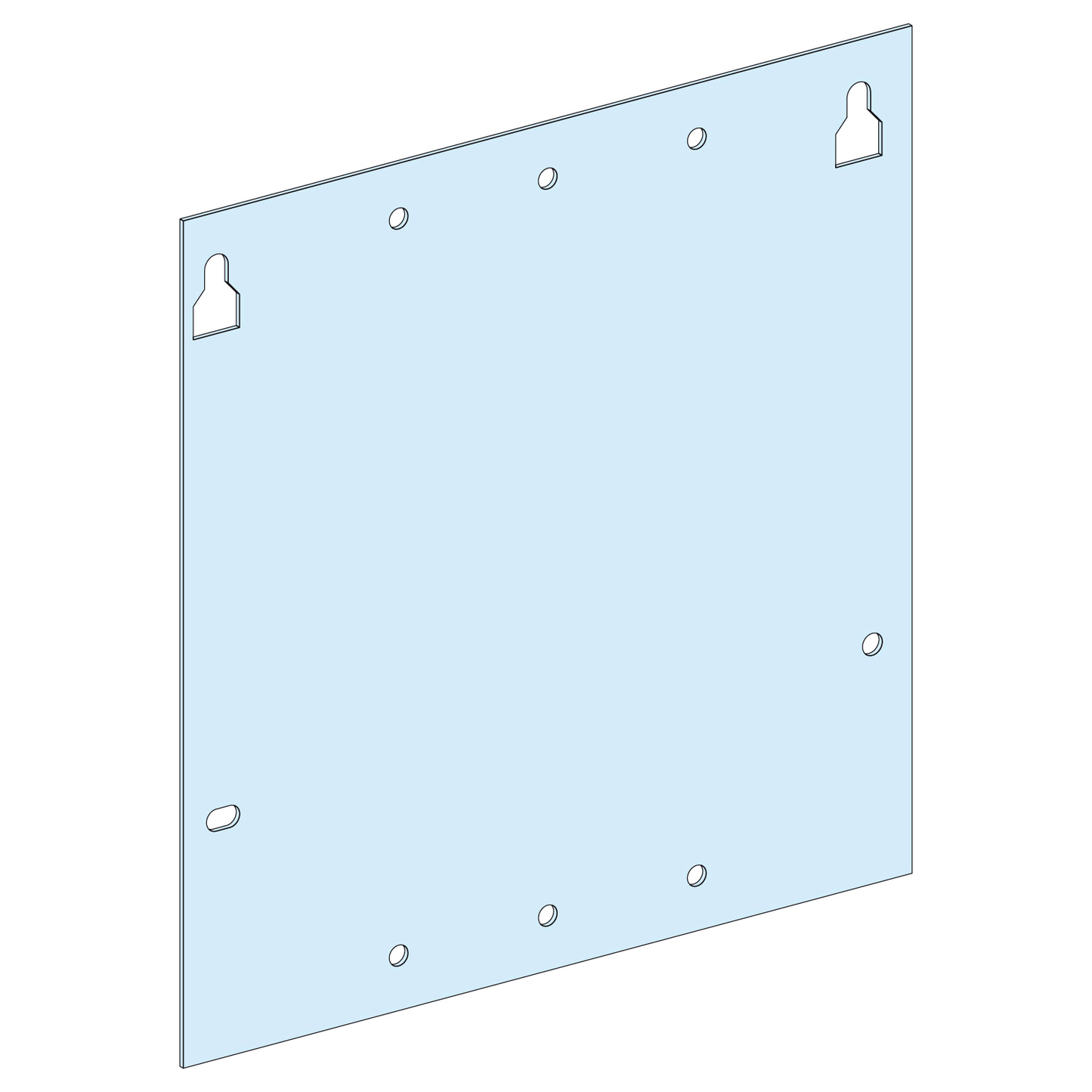 Schneider Electric-LVS03081-PrismaSeT G - Platine gaine-NSX630 vertic-fixe-Cde rotative-L300-RAL9003