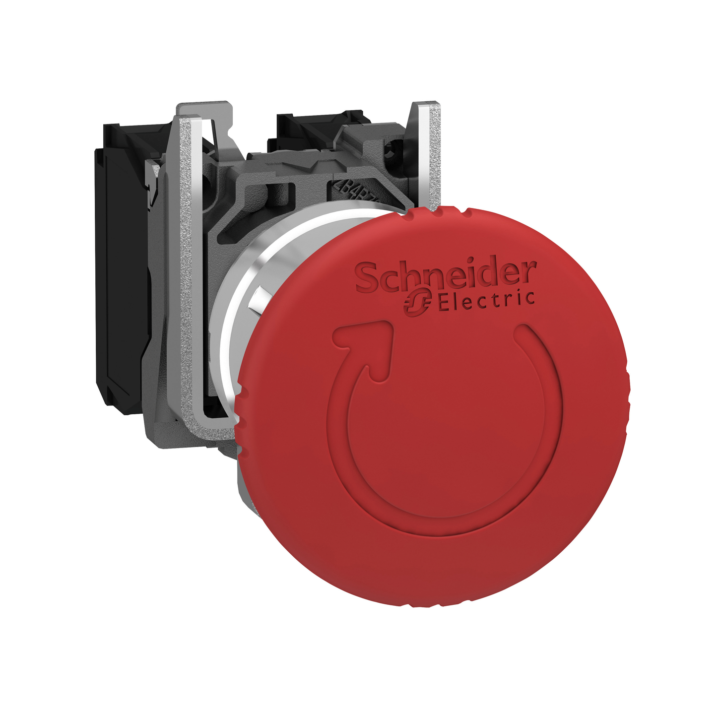 Schneider Electric-XB4BS8445EX-Harmony XB4 - bouton arrêt urgence Atx - Ø40 - pousser tourner - rouge - 1O+1F