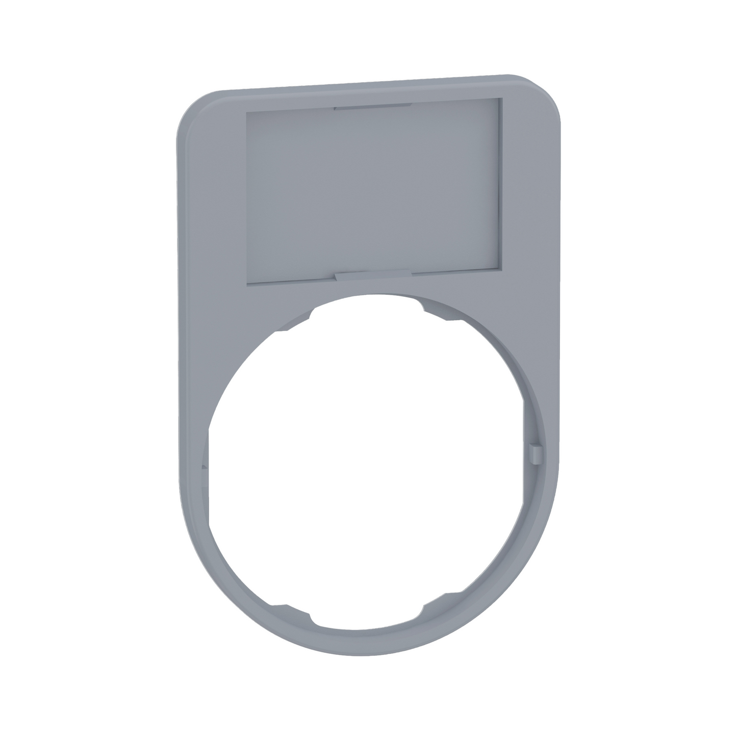 Schneider Electric-ZBYF6101C0-Harmony - porte-étiquette plate 30x40 - flush - plastiq gris - étiq 18x27 vierge