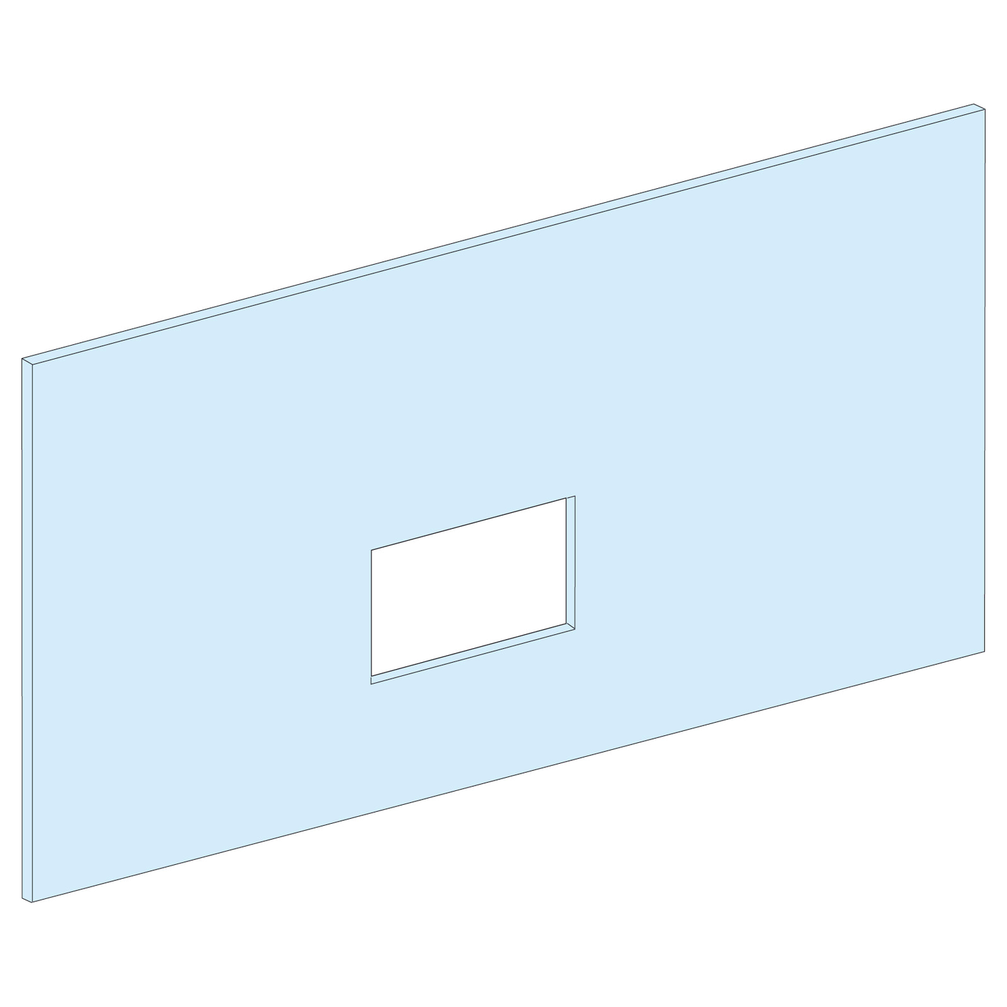 Schneider Electric-LVS03687-PrismaSeT P - Plastron NS800/1000 - 7M - fixe -horiz.-Cde man.-rot.- L650