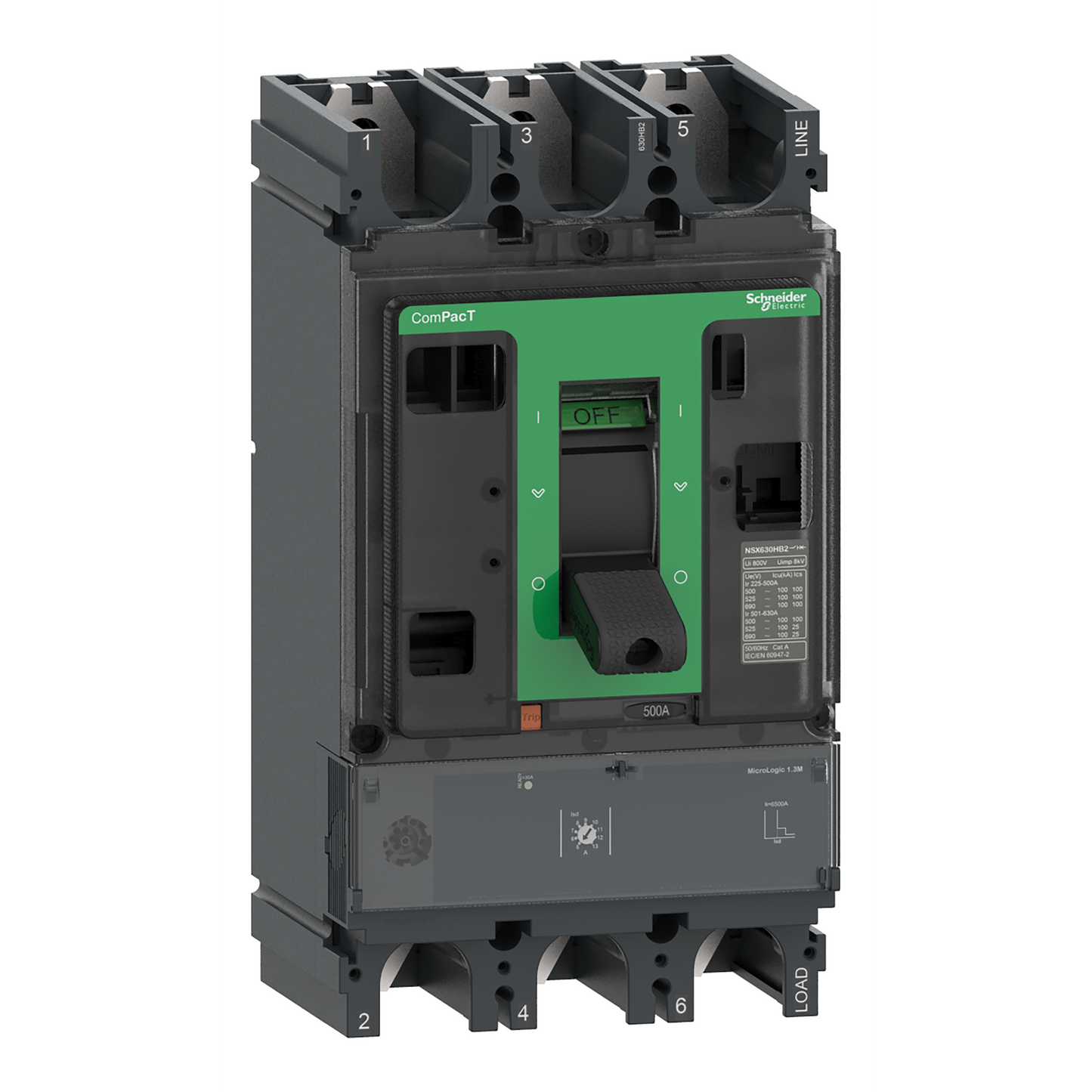 Schneider Electric-C40F31M320-ComPacT NSX400F - Disjoncteur - MicroLogic 1.3M 320A - 3P3D - 36kA - fixe