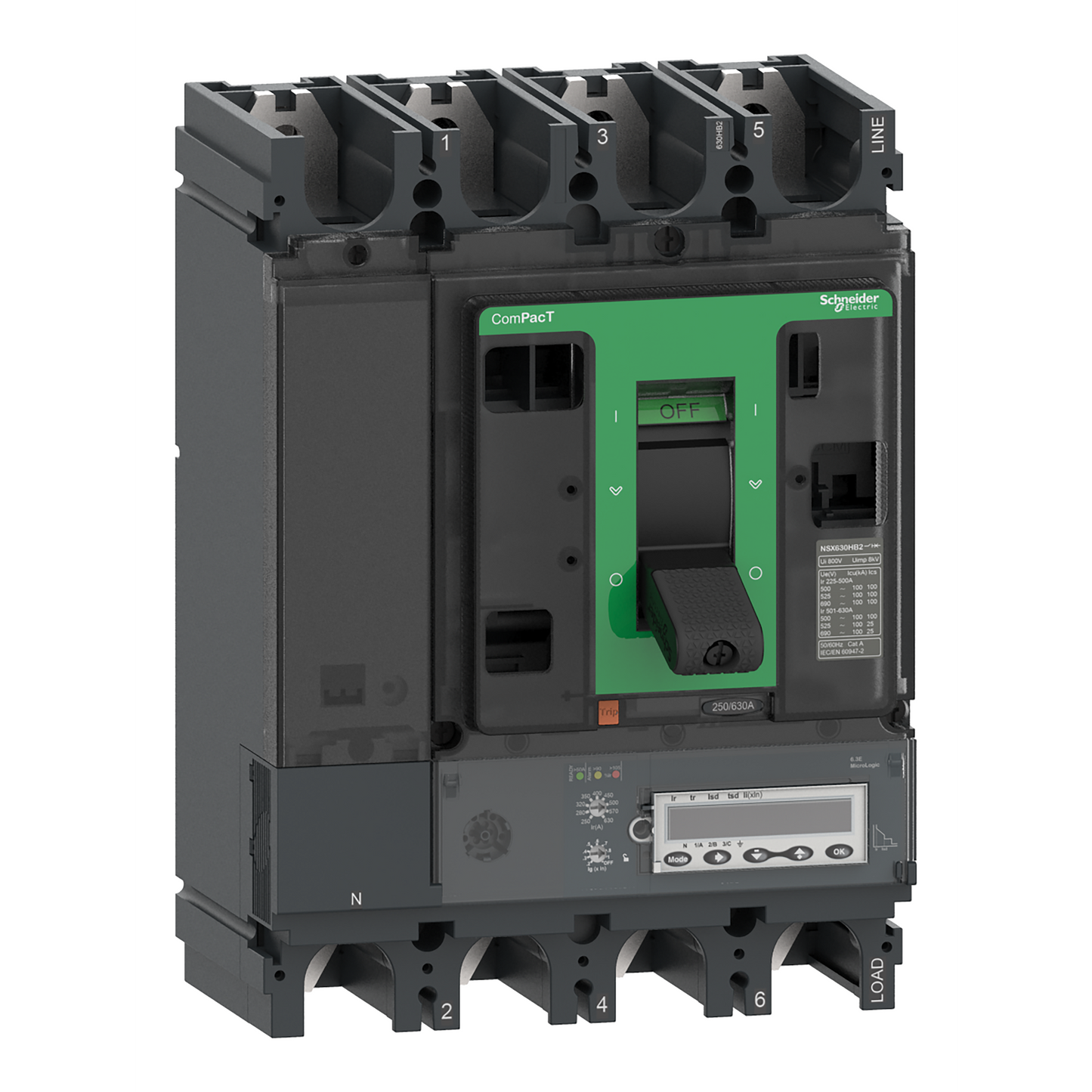 Schneider Electric-C40R46E400-ComPacT NSX400R - Disjoncteur - MicroLogic 6.3E 400A - 4P4D - 200kA - fixe