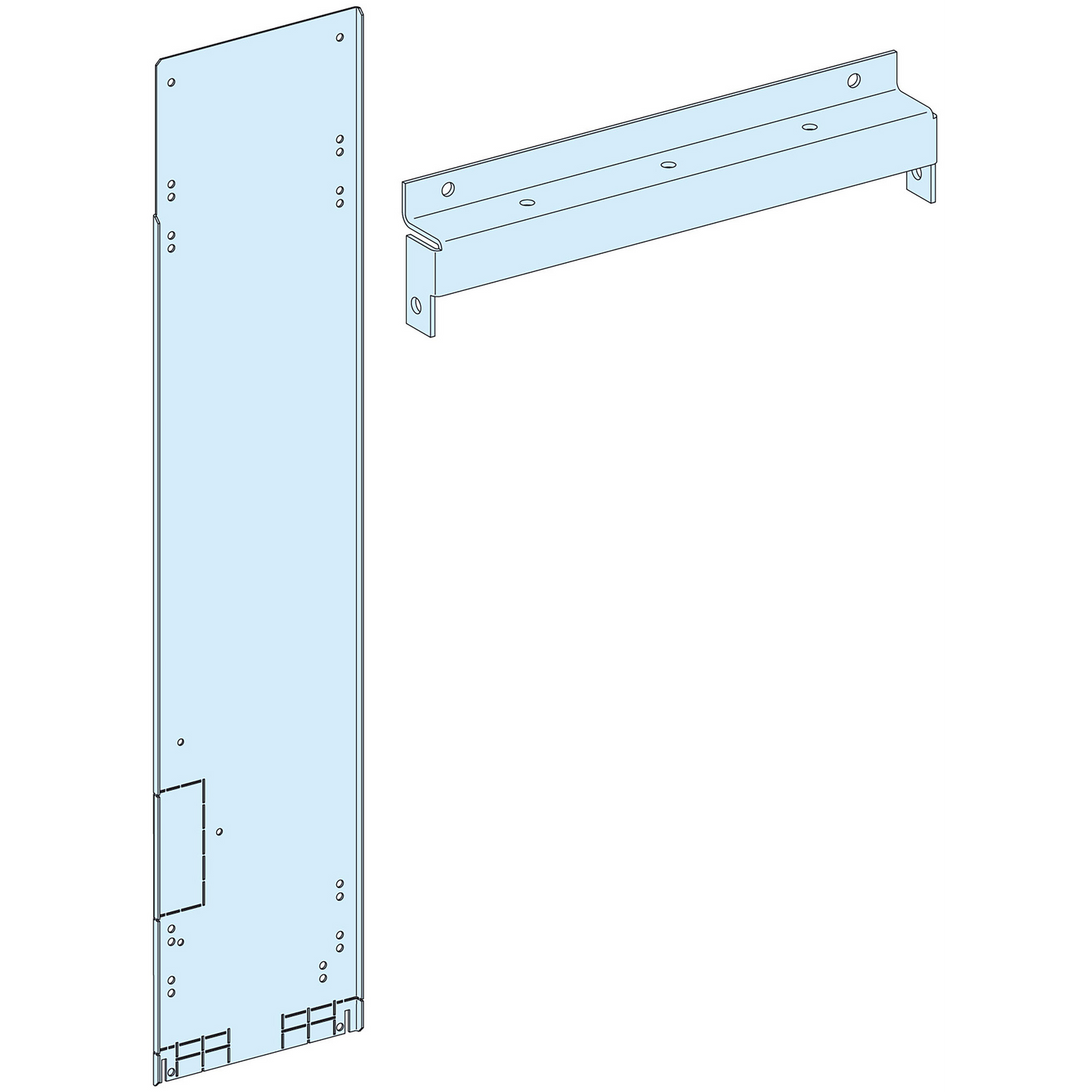 Schneider Electric-LVS04920-PrismaSeT P - Ecran face avant JdB vertical latéral - Forme 2 - L300