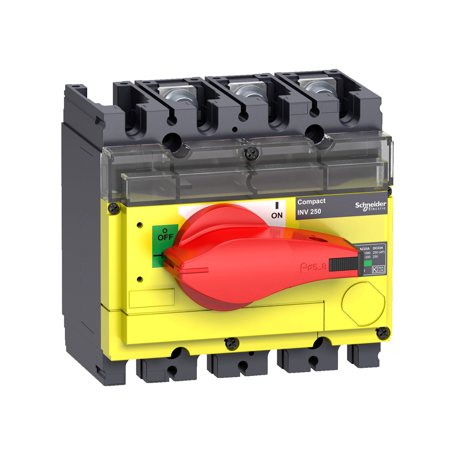 Schneider Electric-31186-interrupteur sectionneur à coupure visible - poignée rouge - INV250 3P 250A