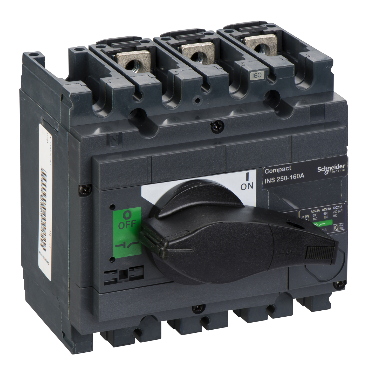 Schneider Electric-31104-ComPacT INS - Interrupteur sectionneur - INS250 3P 160A - poignée noire
