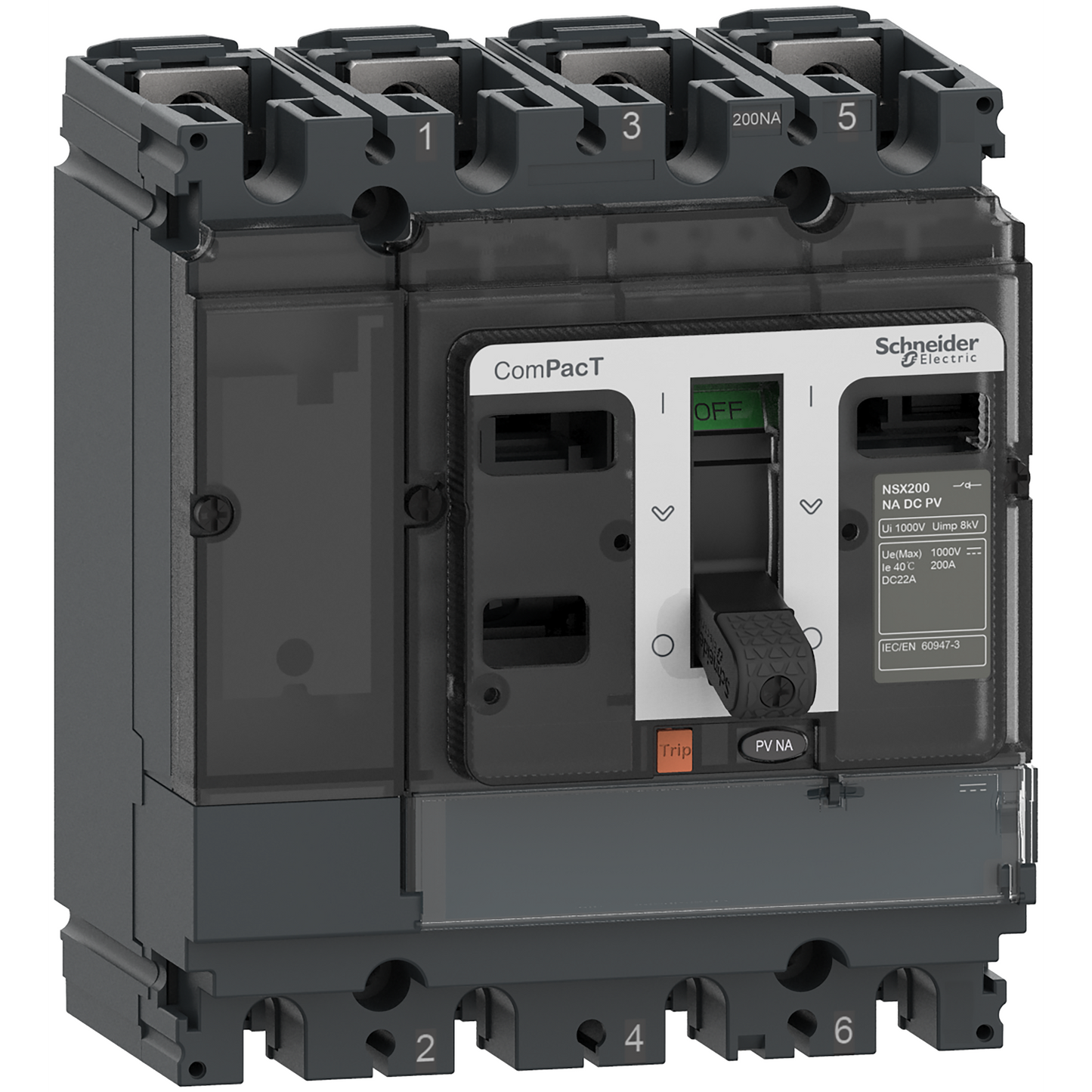 Schneider Electric-C104100D1S-ComPacT NSX100 NA DC PV - interrupteur sectionneur CC PV - 100A - 4P - fixe