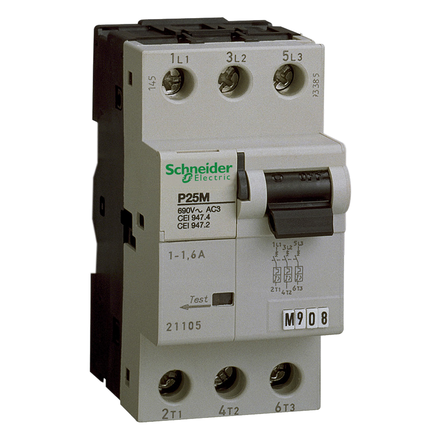 Schneider Electric-21104-P25M - disjoncteur moteur - 1A - 3P 3d - déclencheur magnéto-thermique