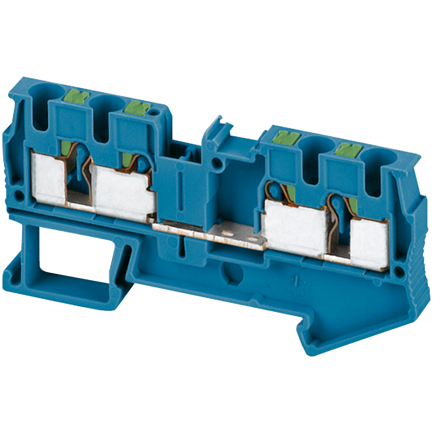 Schneider Electric-NSYTRP44BL-Borne push-in - passant - 4 points - 4mm² - bleu