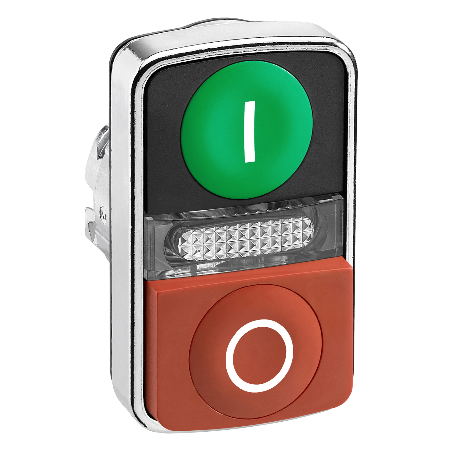 Schneider Electric-ZB4BW7L3741-Harmony tête bouton-poussoir double touche Ø22 vert + rouge E S IP66, IP69K