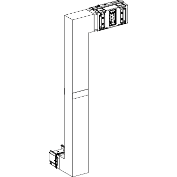 Schneider Electric-KSA630DMBK41F-Canalis KSA - coude mult. coupe feu 630A-vers bas & droite-A&C=300mm-B=700-1200