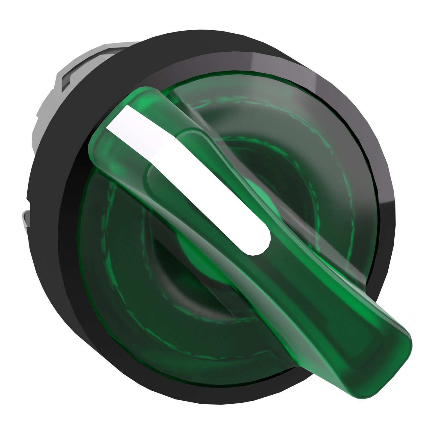 Schneider Electric-ZB4BK12337-Harmony XB4 - tête bouton à manette lumineux - Ø22 - 2 pos fix - vert