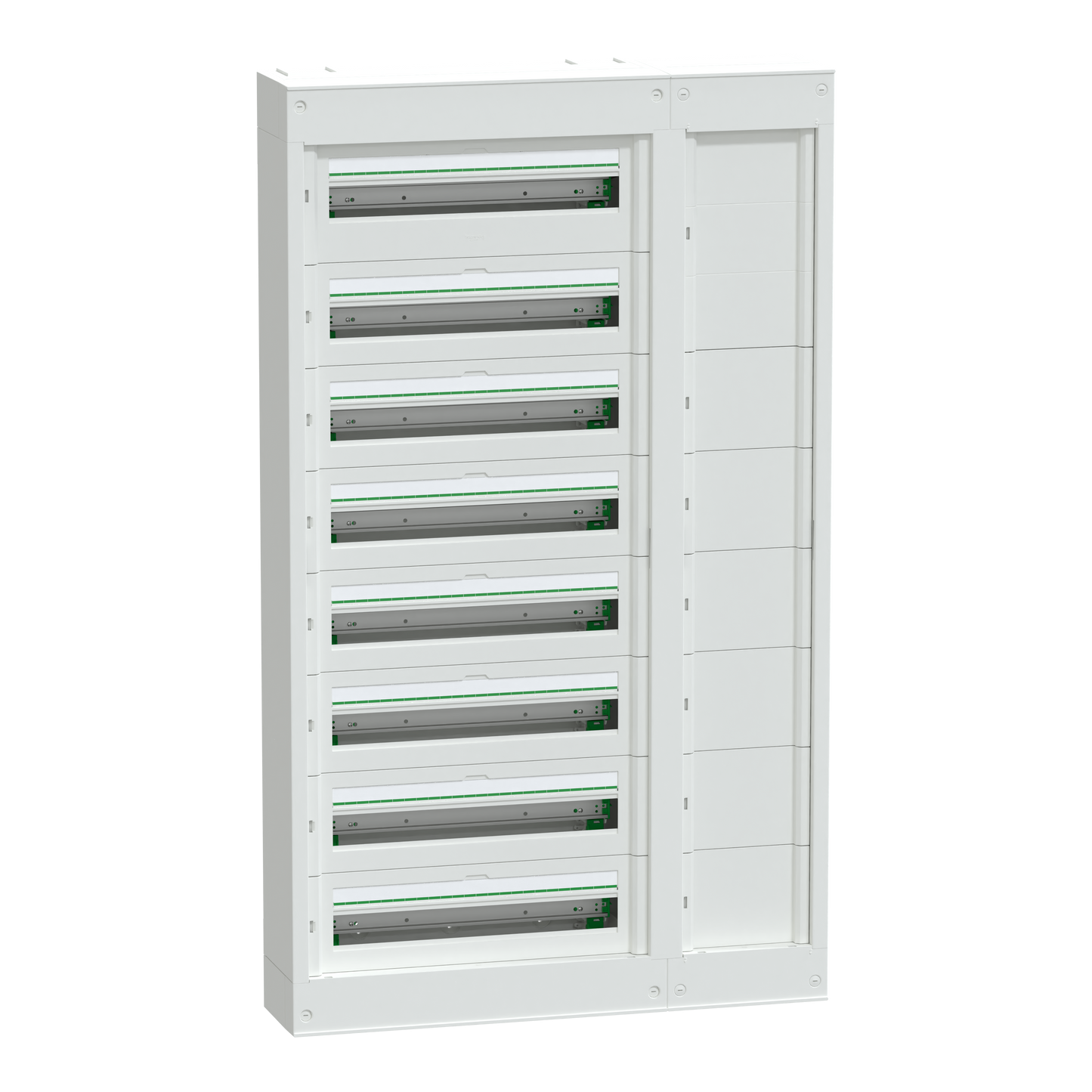 Schneider Electric-LVSSD824-PrismaSeT S - coffret saillie plastique & métal 8 rangées 24 modules + Gaine