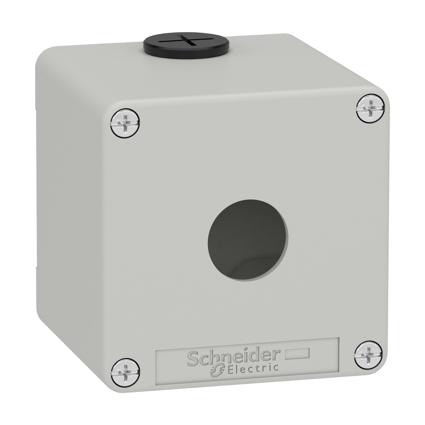 Schneider Electric-XAPD1501-Boite métal vide grise - M20 x2 - 1 trou 22 mm - 80x80x77 mm - UL cULus