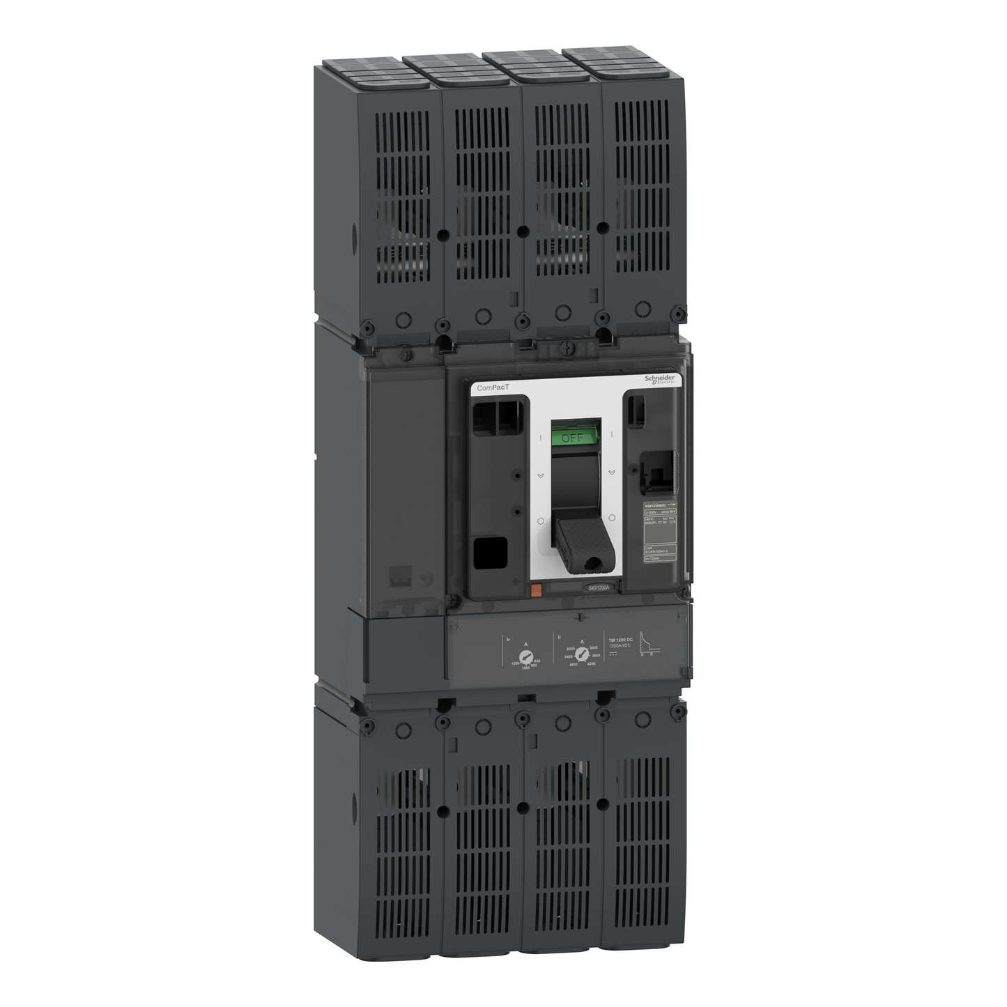Schneider Electric-C1BN2TM630D-ComPacT NSX1200N DC - Disjoncteur - TM-DC 630A - 2P2D - 50kA - câblage borne