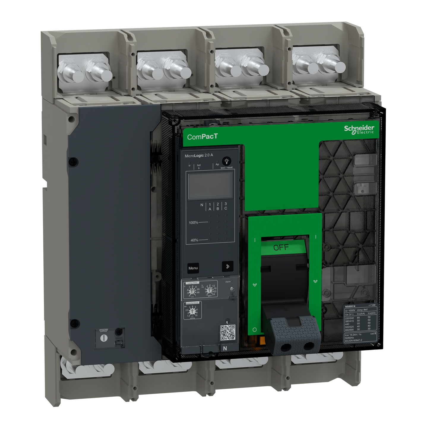 Schneider Electric-C080N42AFM-ComPacT NS800N - disjoncteur - MicroLogic 2.A 800A - 4P - 50kA - fixe - manuel