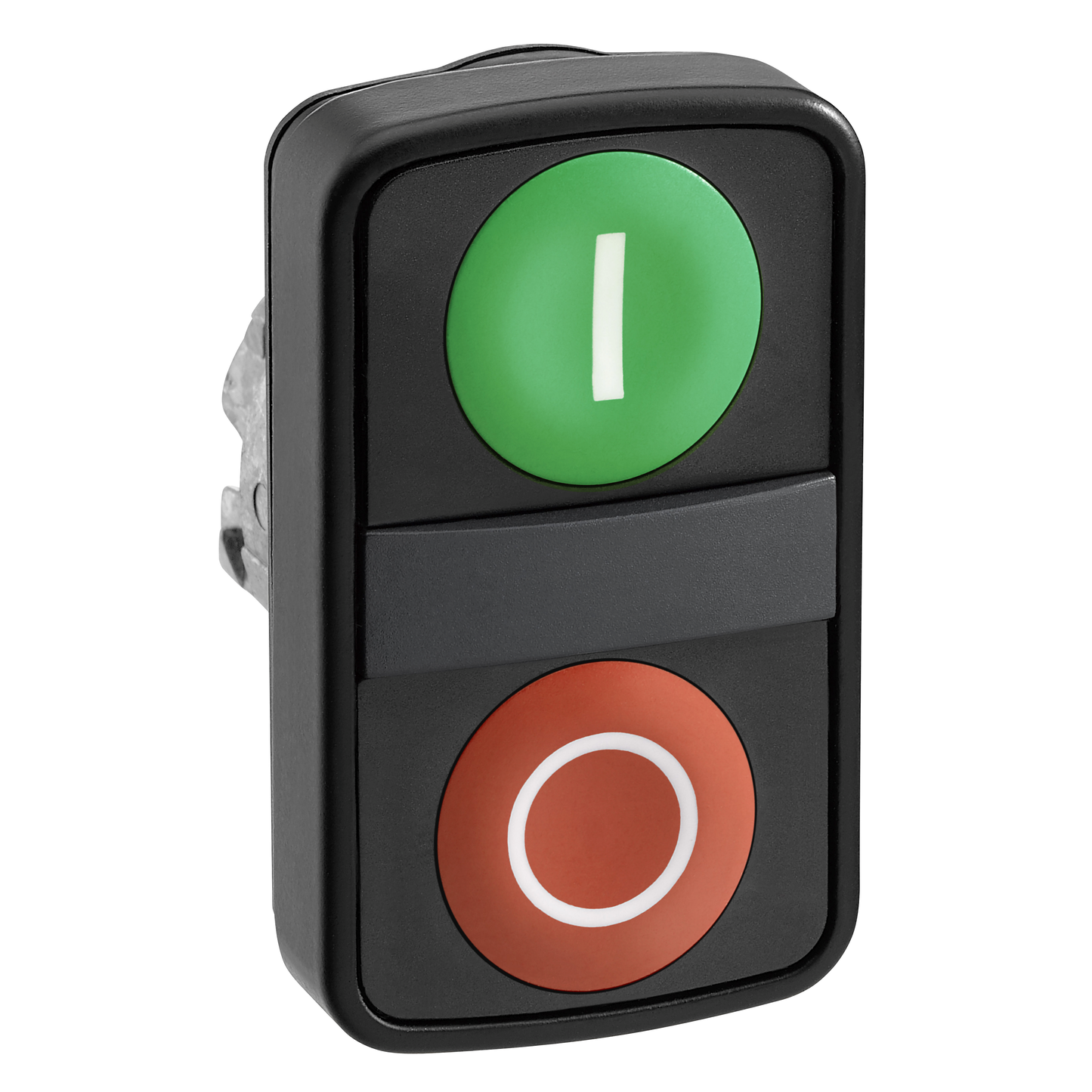 Schneider Electric-ZB4BL73417-Harmony XB4 - tête bouton double touche - Ø22 - marqué - vert/rouge