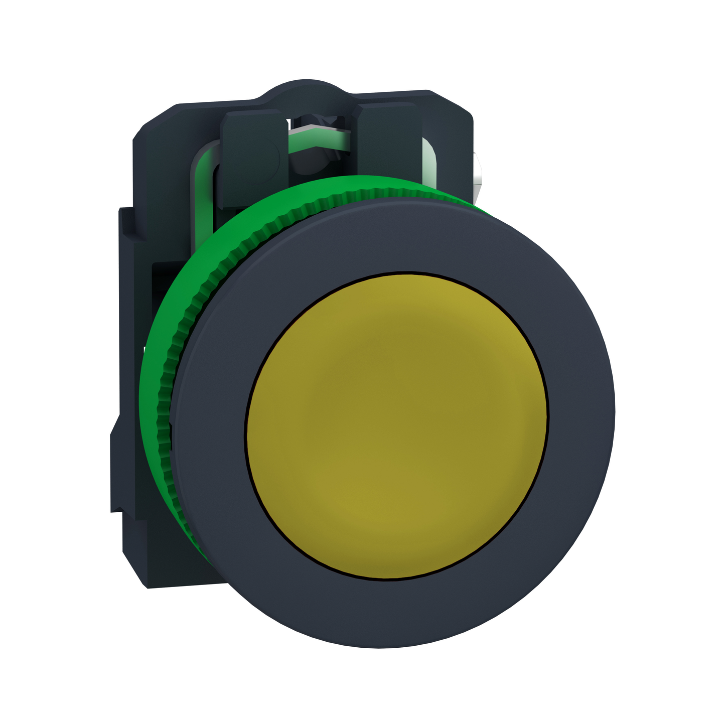 Schneider Electric-XB5FA51-Harmony XB5 - bouton poussoir impulsion - flush - jaune - 1F - vis étrier