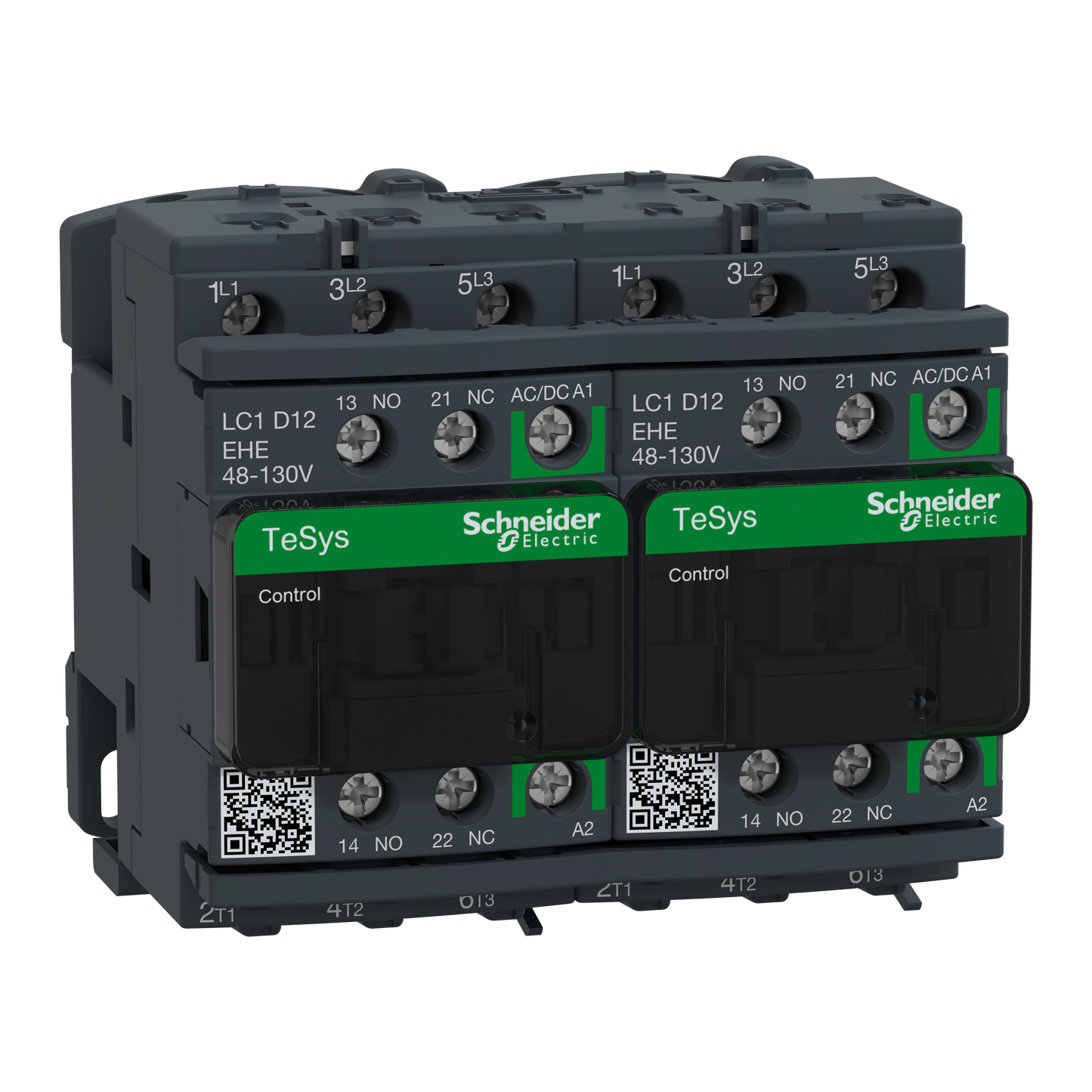 Schneider Electric-LC2D12EHE-TeSys D - contacteur inverseur - 3P(3 NO) - AC3 - <= 440V 12A - 48 à 130Vca-cc