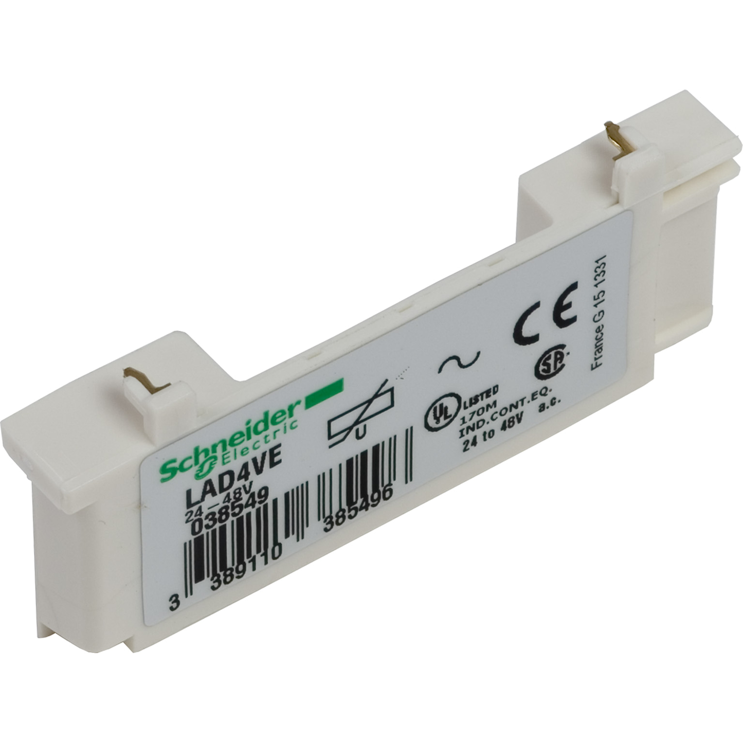 Schneider Electric-LAD4VE-TeSys D - module d'antiparasitage - varistance - 24..48Vca