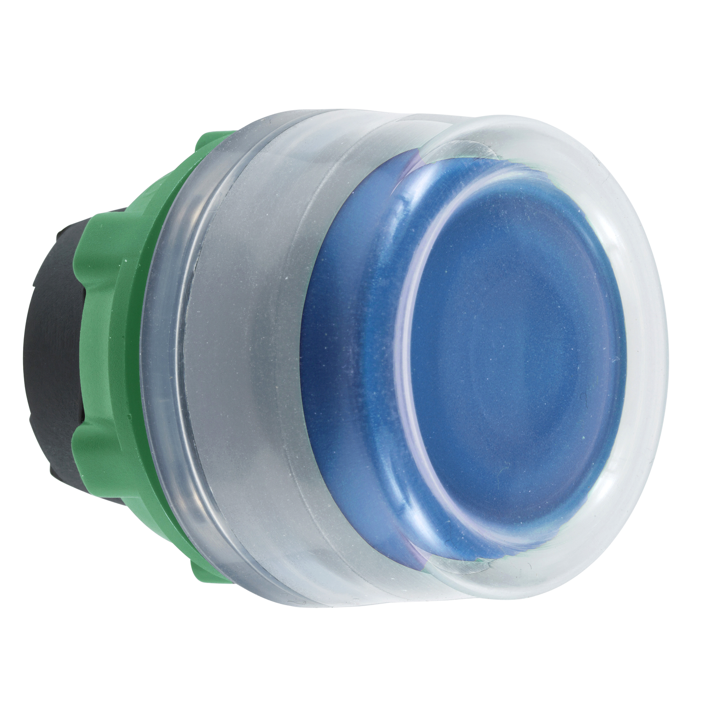 Schneider Electric-ZB5APA6C0-Harmony XB5 - tête bouton poussoir - Ø22 - col grise - capuchonné - bleu