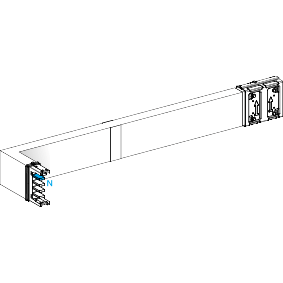 Schneider Electric-KSA400DLL42F-Canalis KSA - coude spéc. coupe feu 400A montage à gauche - A=70-1200mm-B=250mm