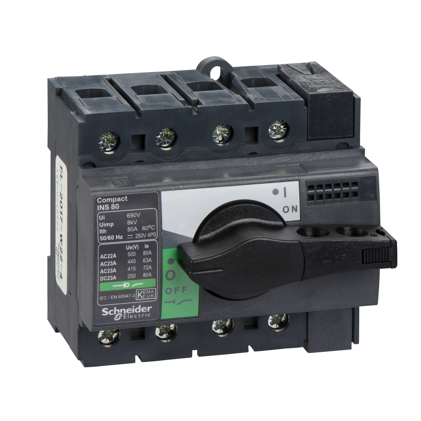Schneider Electric-28905-ComPacT INS - Interrupteur sectionneur - 4P - 80A - poignée noire