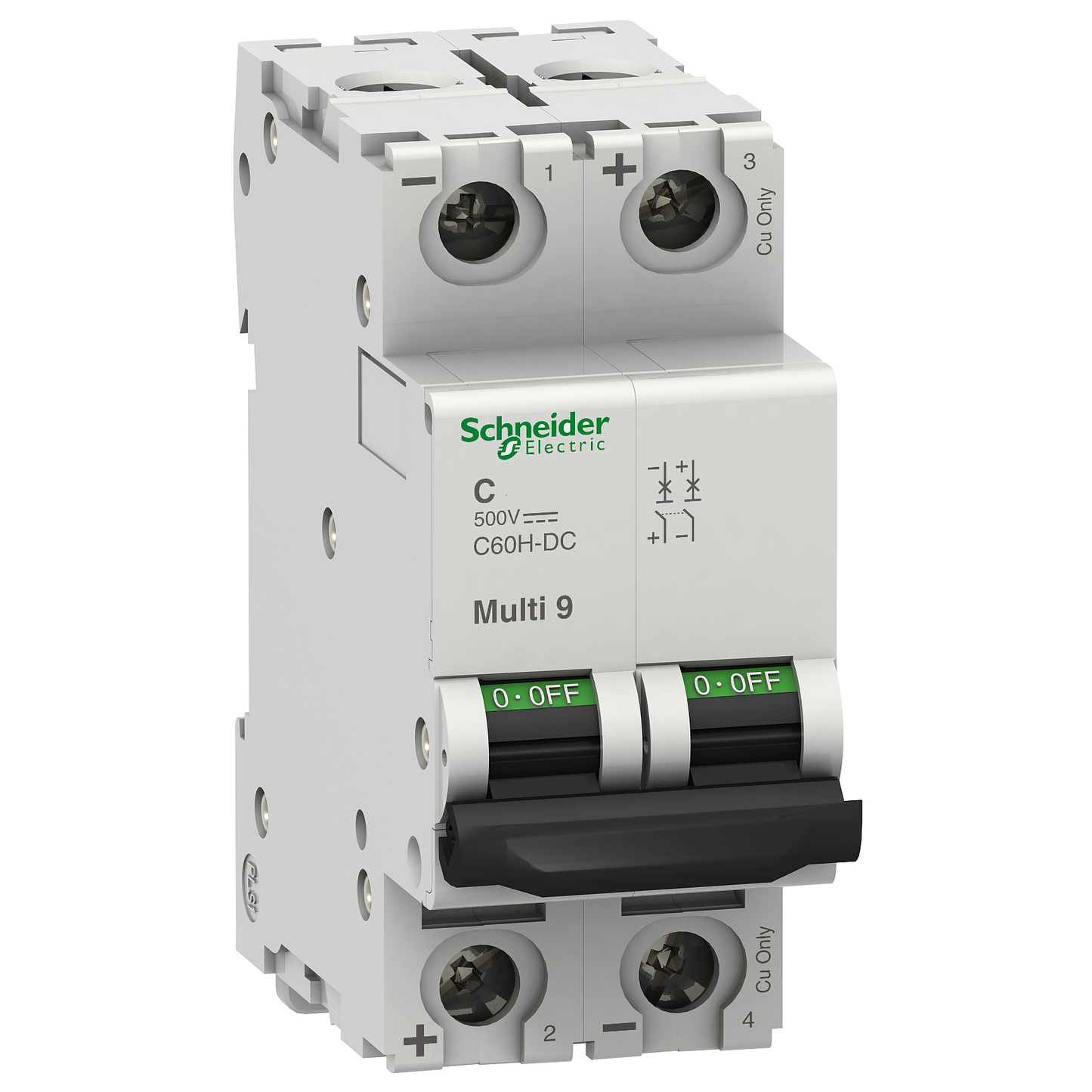Schneider Electric-MGN61530-C60H DC - Disjoncteur c60h-dc 500vdc 15a 2p c