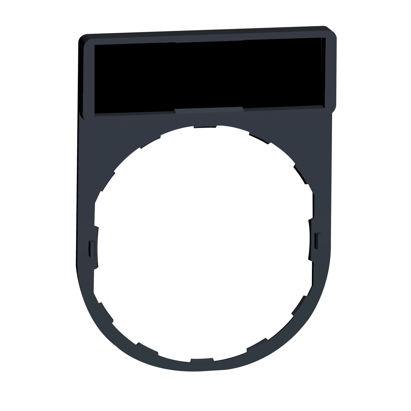 Schneider Electric-ZBY2101-Harmony - porte-étiquette plate 30x40 - plastique noir - avec étiq 8x27 - vierge