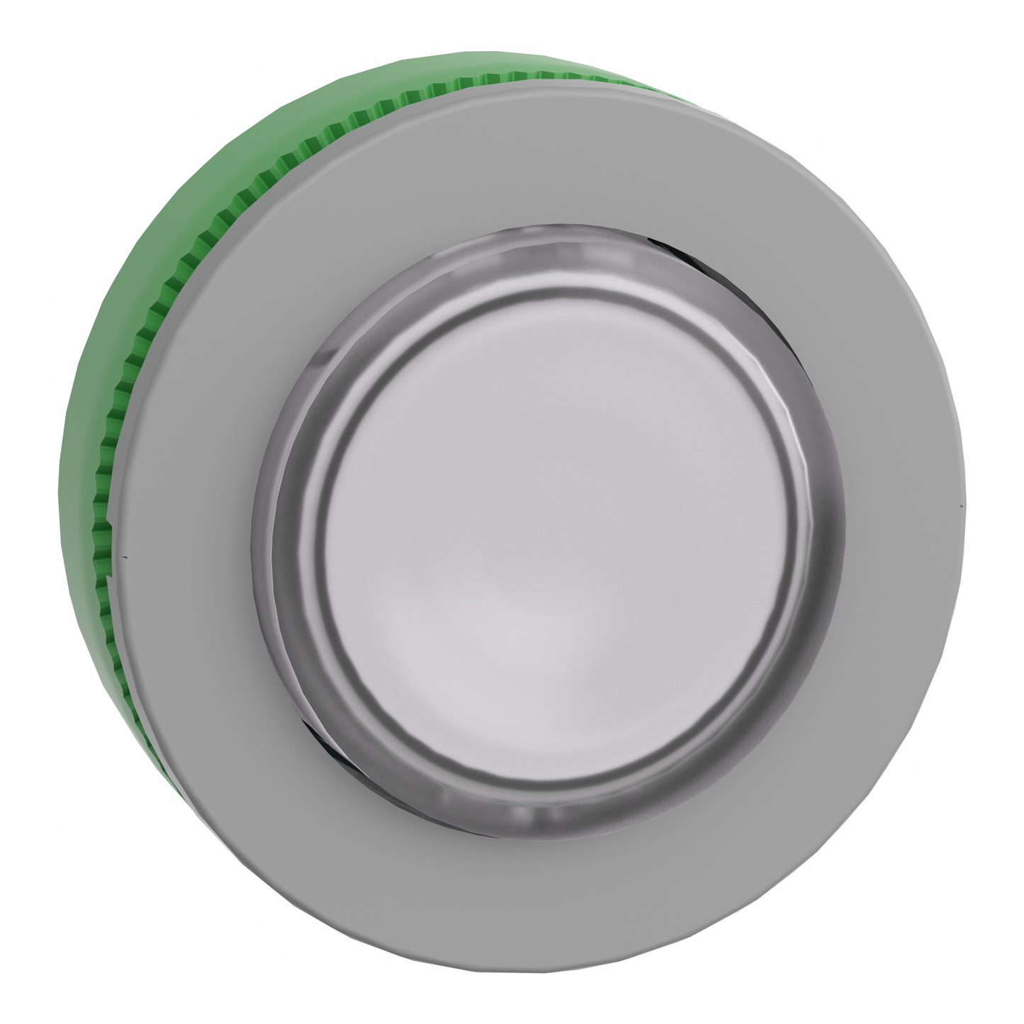 Schneider Electric-ZB5FW113C0-Harmony XB5 - tête bouton poussoir lum - Ø22 - col flush grise - dépass - blanc