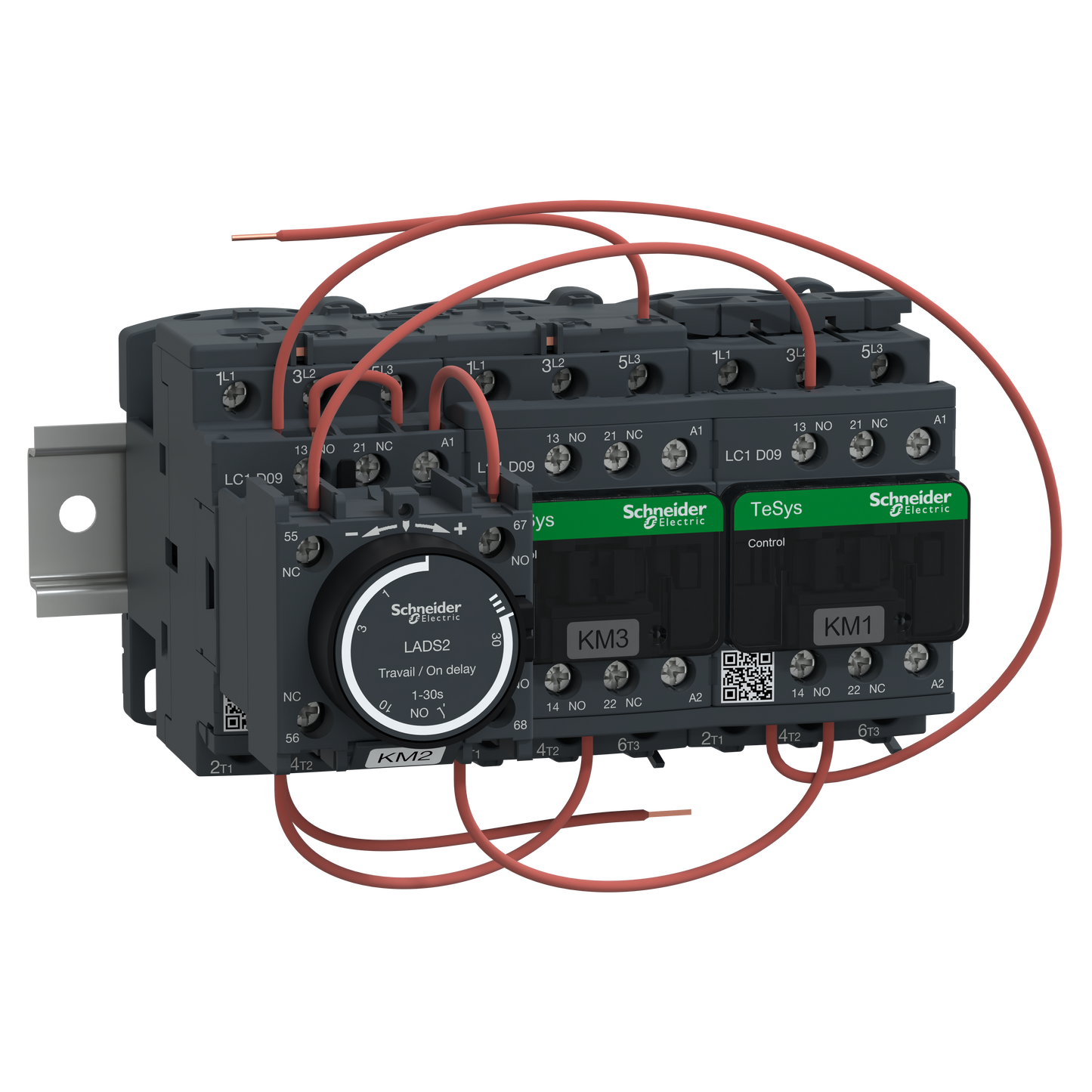 Schneider Electric-LC3D090AB7-TeSys LC3D - démarreur étoile triangle sur profilé - bobine 24Vca