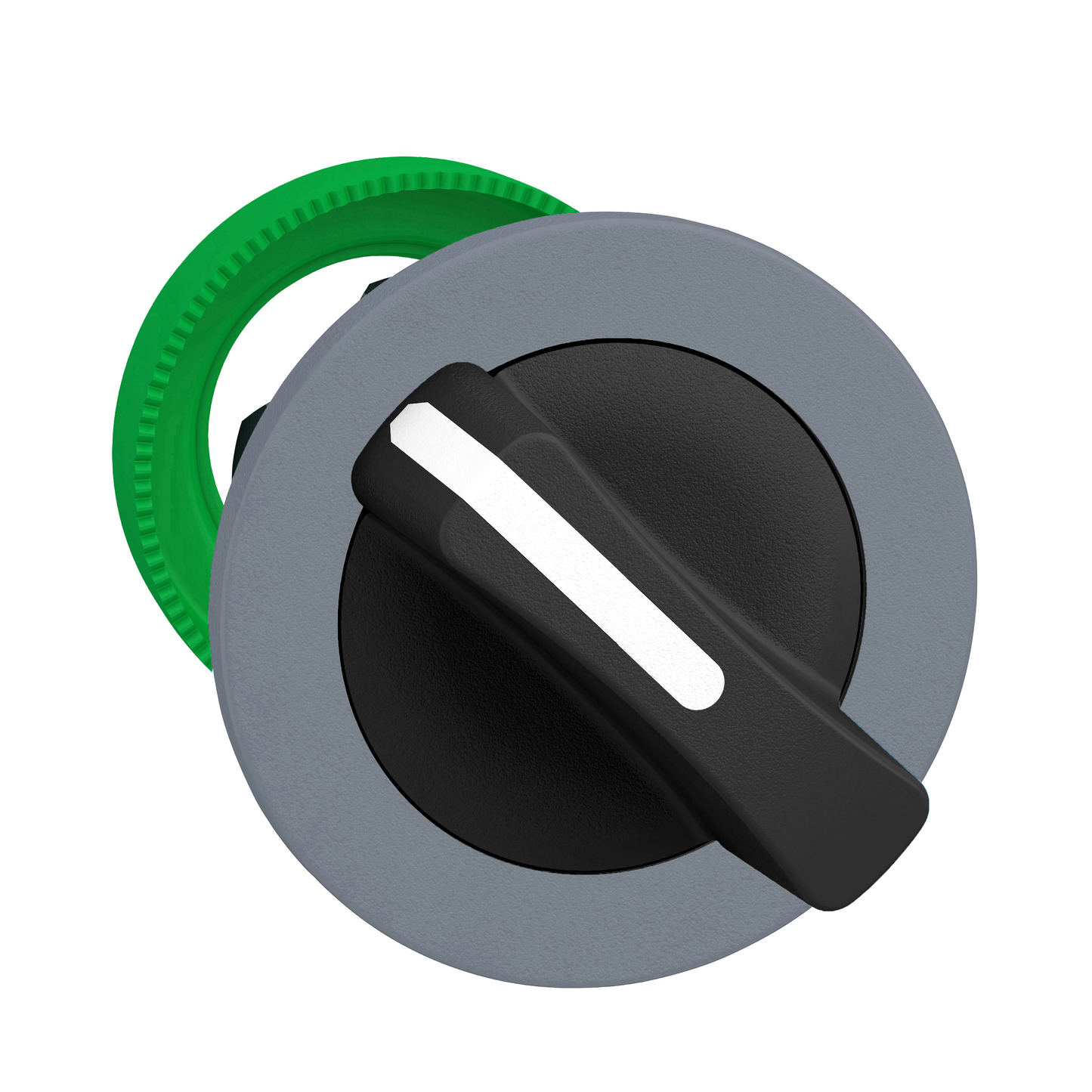 Schneider Electric-ZB5FD4C0-Harmony XB5 - tête bouton tournant - Ø22 - col flush grise - 2 pos à rap - noir