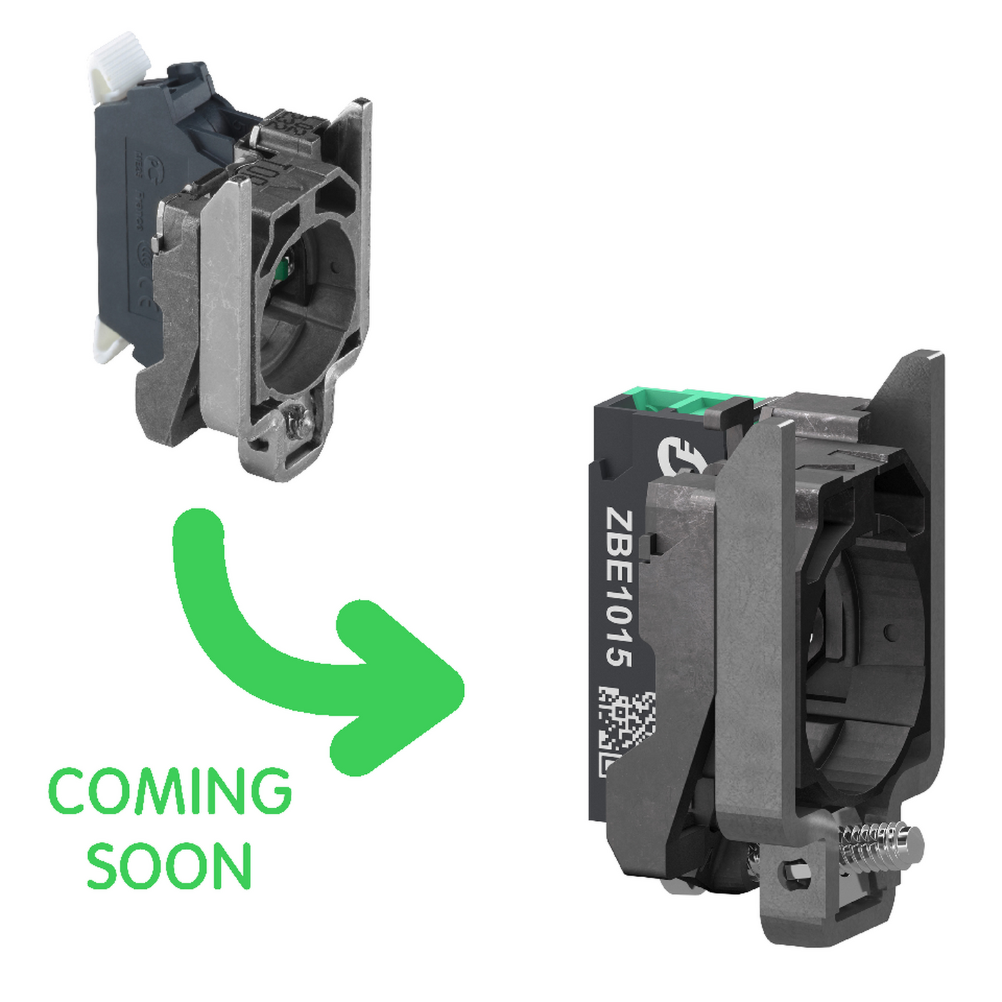 Schneider Electric-ZB4BZ1025-Harmony XB4 - corps de bouton - 1O - raccordement bornes push in
