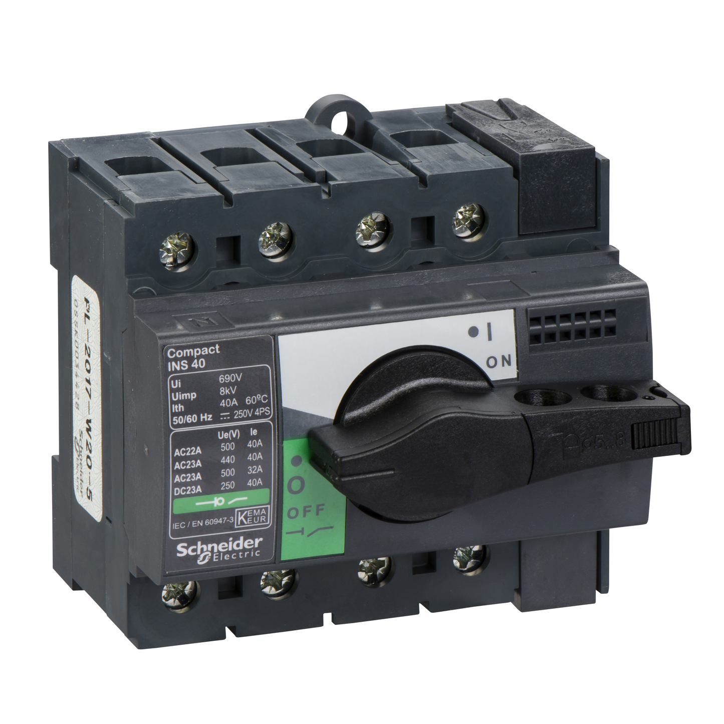 Schneider Electric-28901-ComPacT INS - Interrupteur sectionneur - 4P - 40A - poignée noire