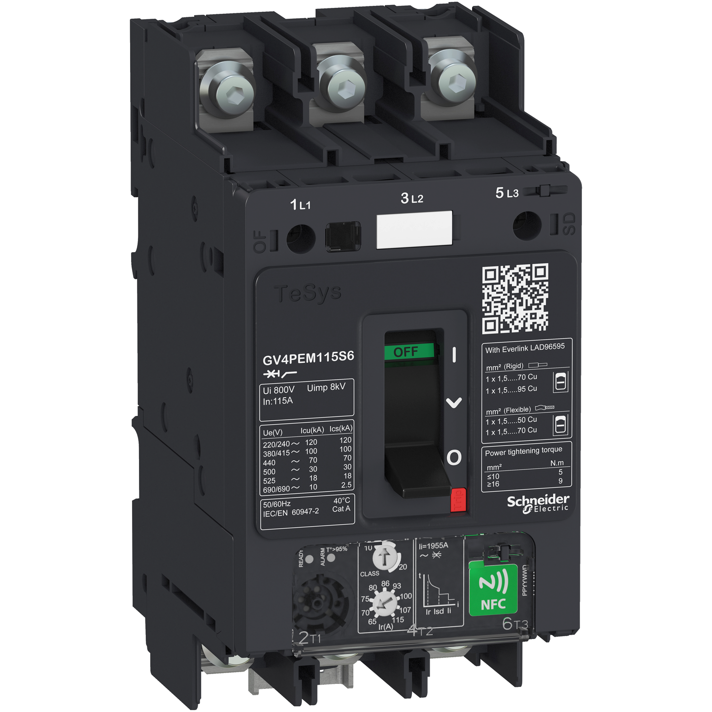 Schneider Electric-GV4PEM80N6-Disjoncteur moteur 80A 50kA
