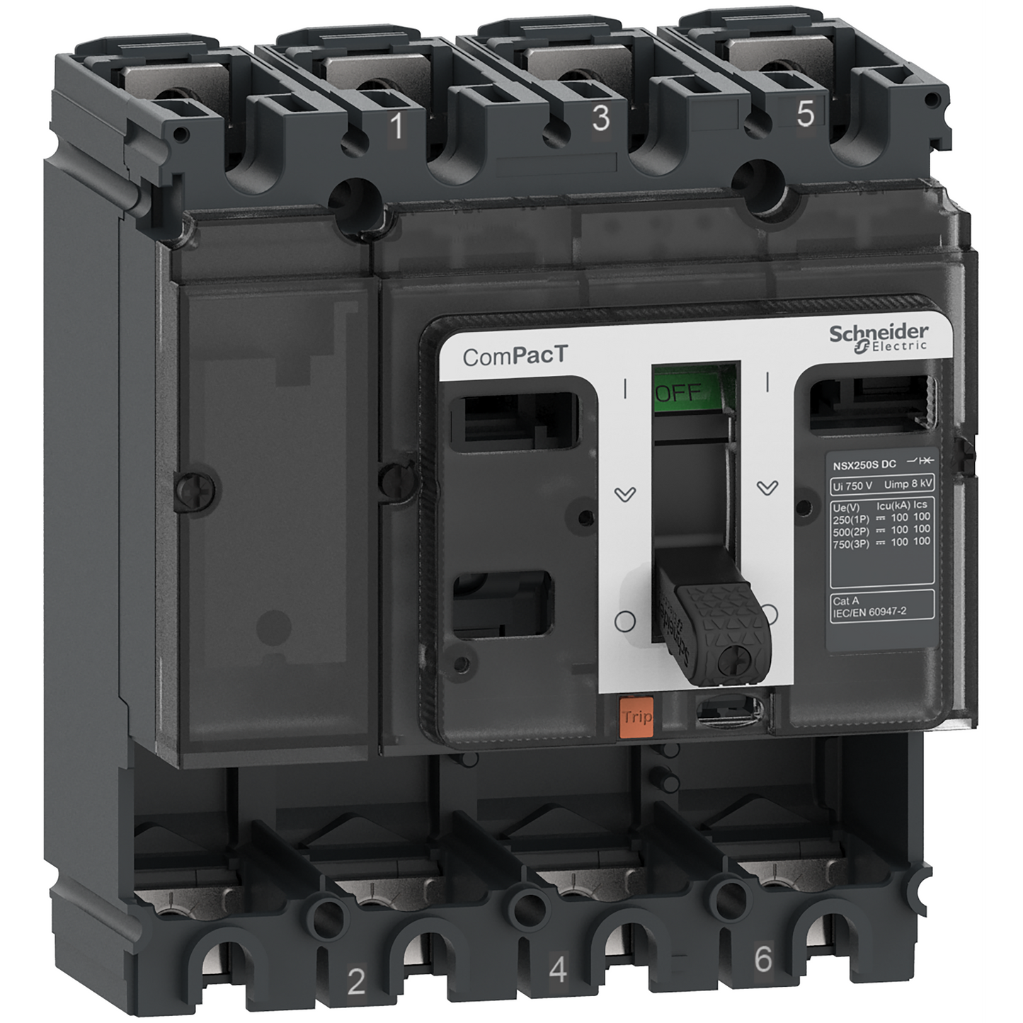 Schneider Electric-C25S4D-ComPacT NSX250S DC - Bloc de coupure CC sans déclencheur - 250A - 4P - 100kA