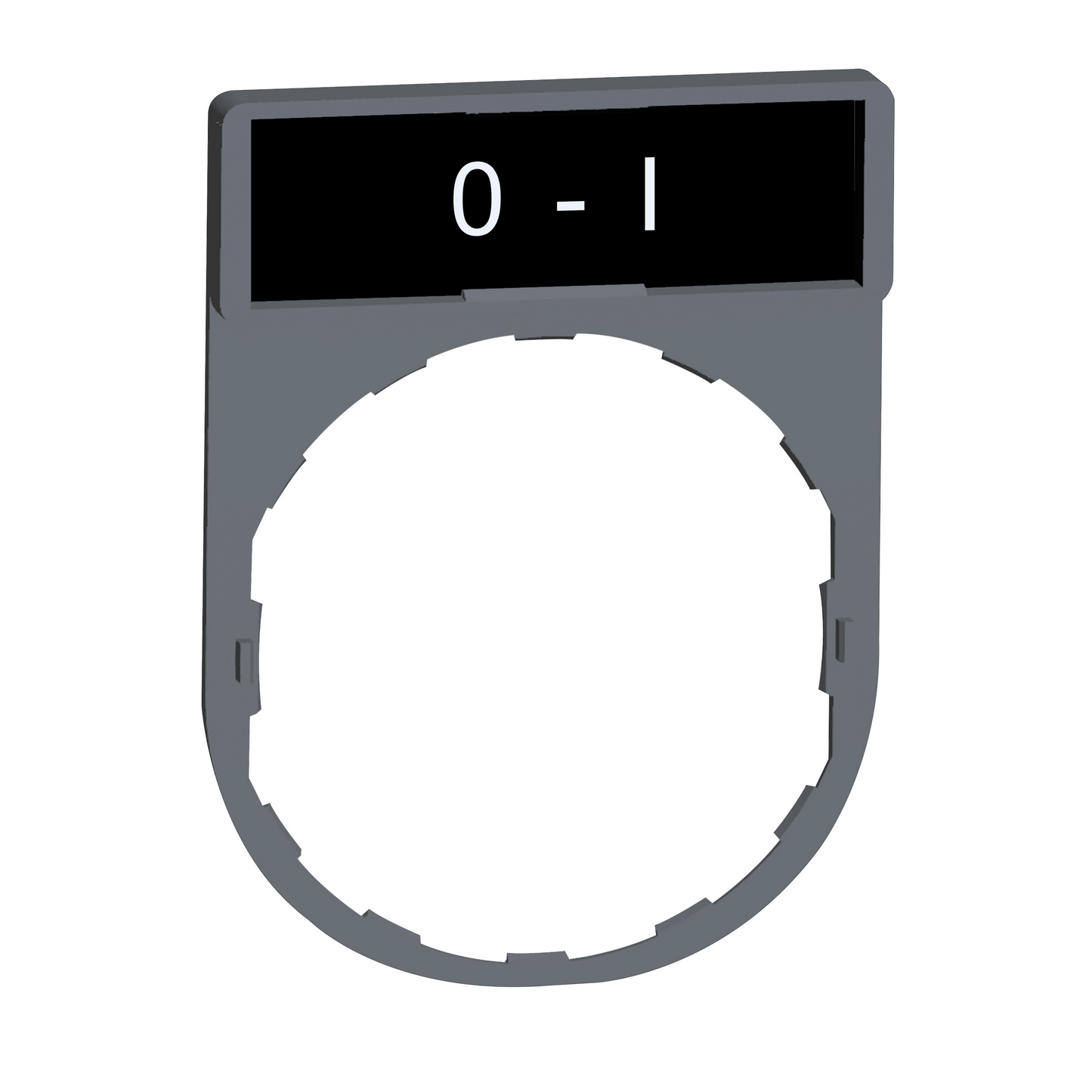 Schneider Electric-ZBY2178C0-Harmony - porte-étiquette plate 30x40 - plastique gris - avec étiq 8x27 - O-I
