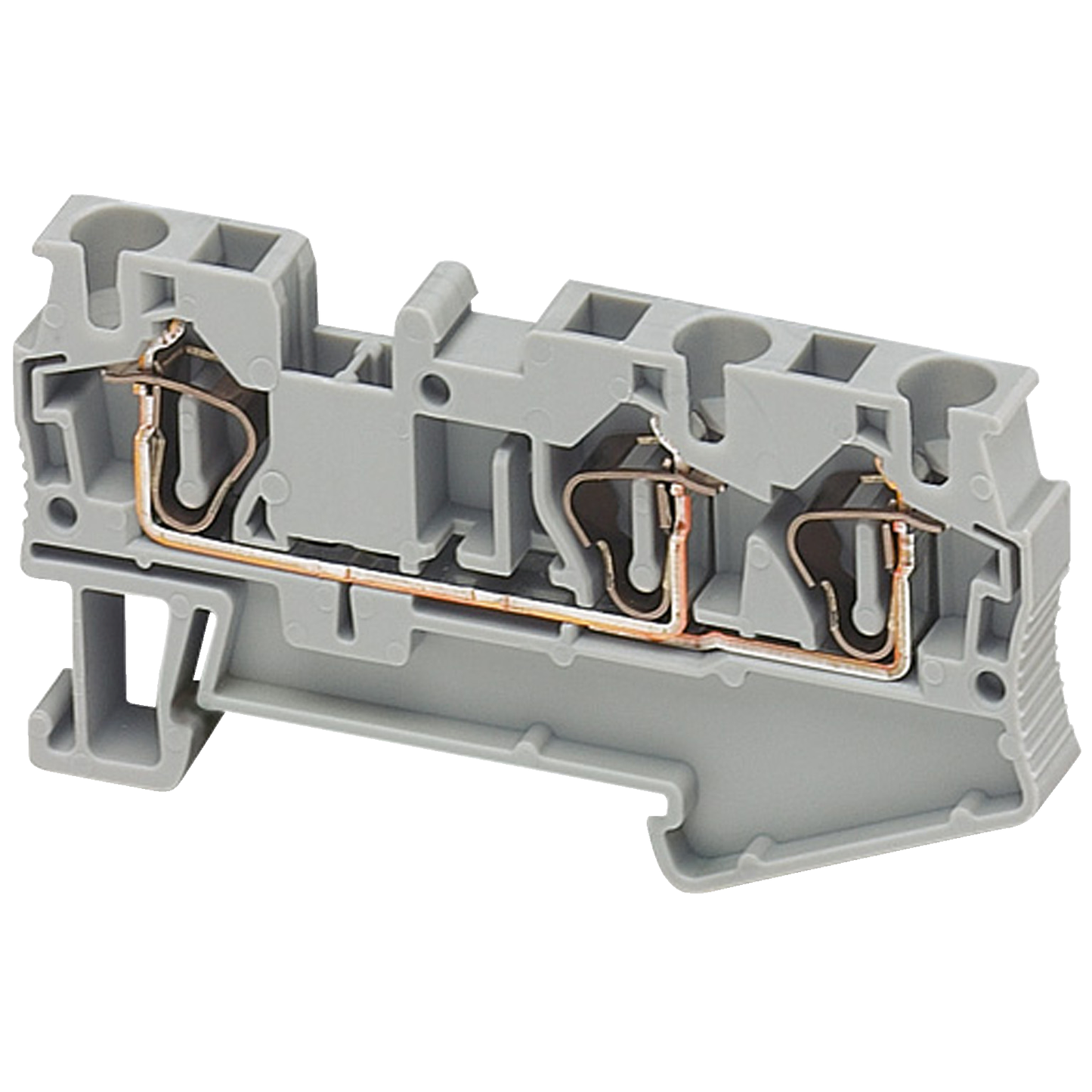 Schneider Electric-NSYTRR43-Borne à ressort - passant - 3 points - 4mm² - gris