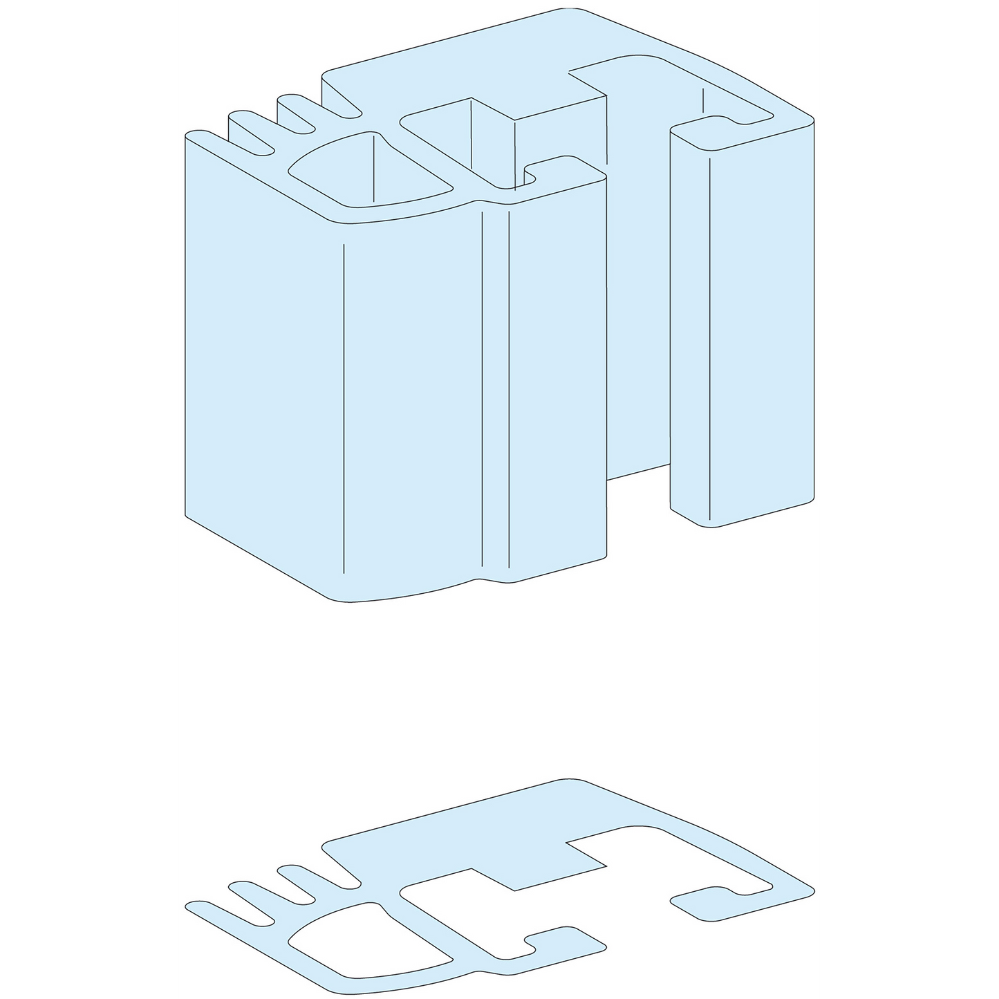 Schneider Electric-LVS04505-Profil JdB vert. 1250A L1670mm