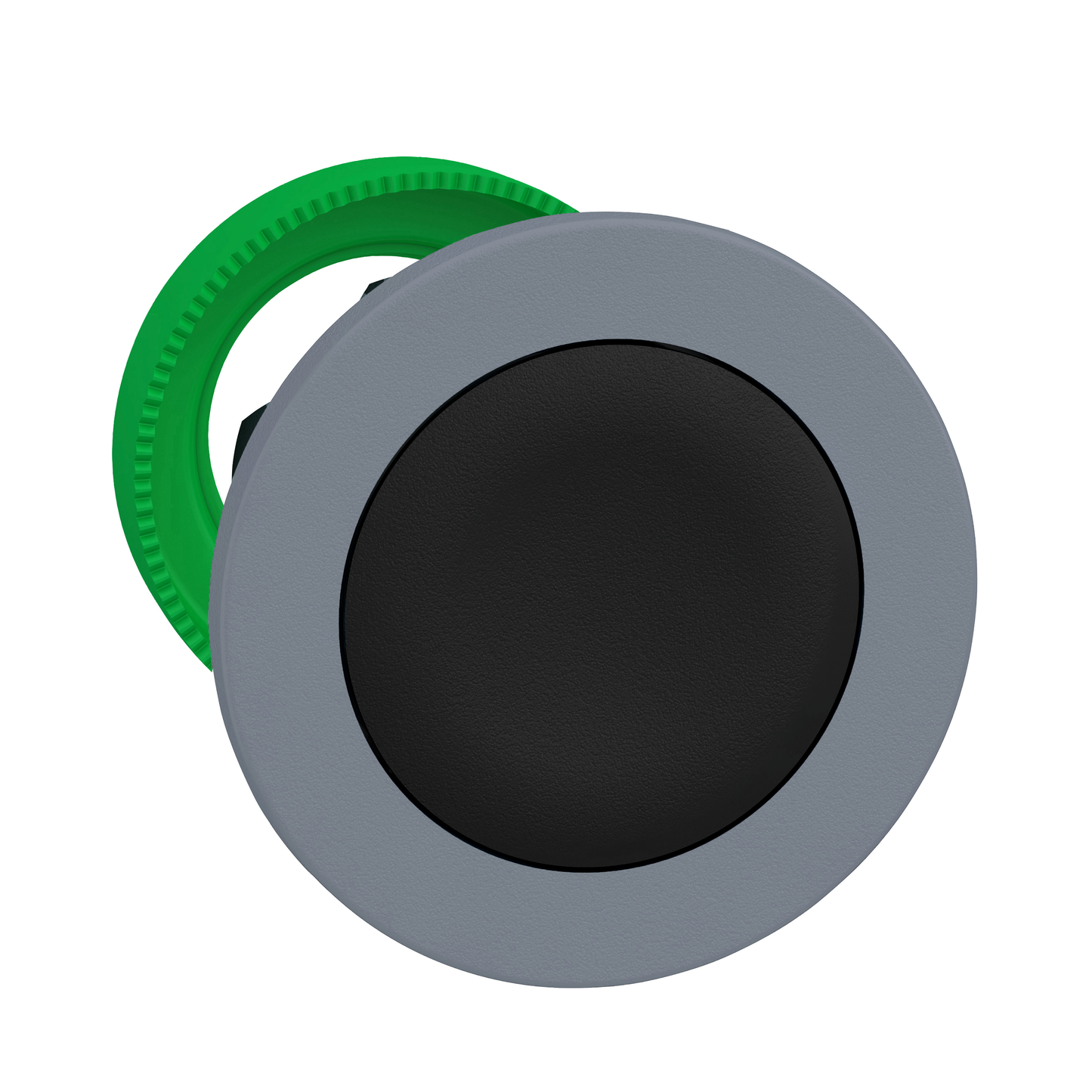 Schneider Electric-ZB5FH02C0-Harmony XB5 - tête bouton pousser-pousser - Ø22 - col flush grise - noir