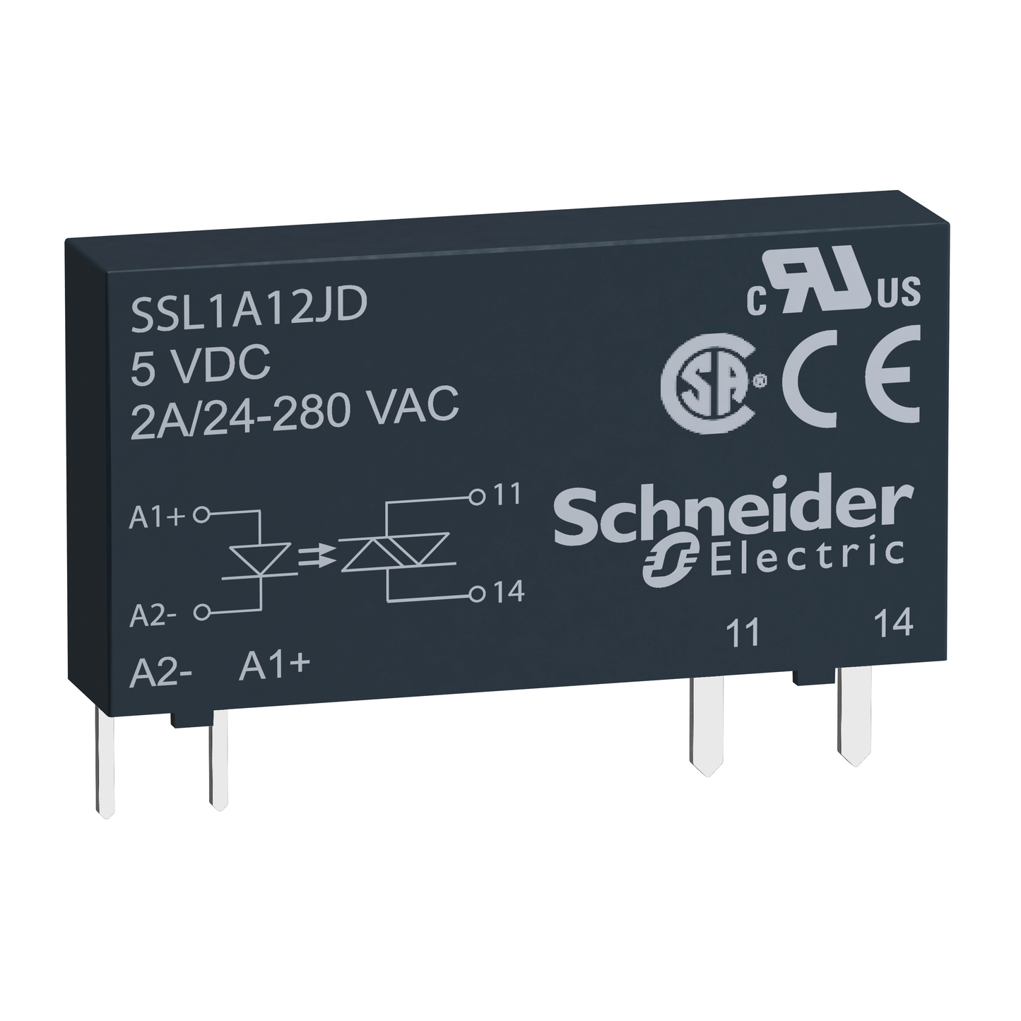 Schneider Electric-SSL1A12BD-Harmony - relais statique - circuit 15 à 30 V CC - sortie 24 à 280 V CC - 2A