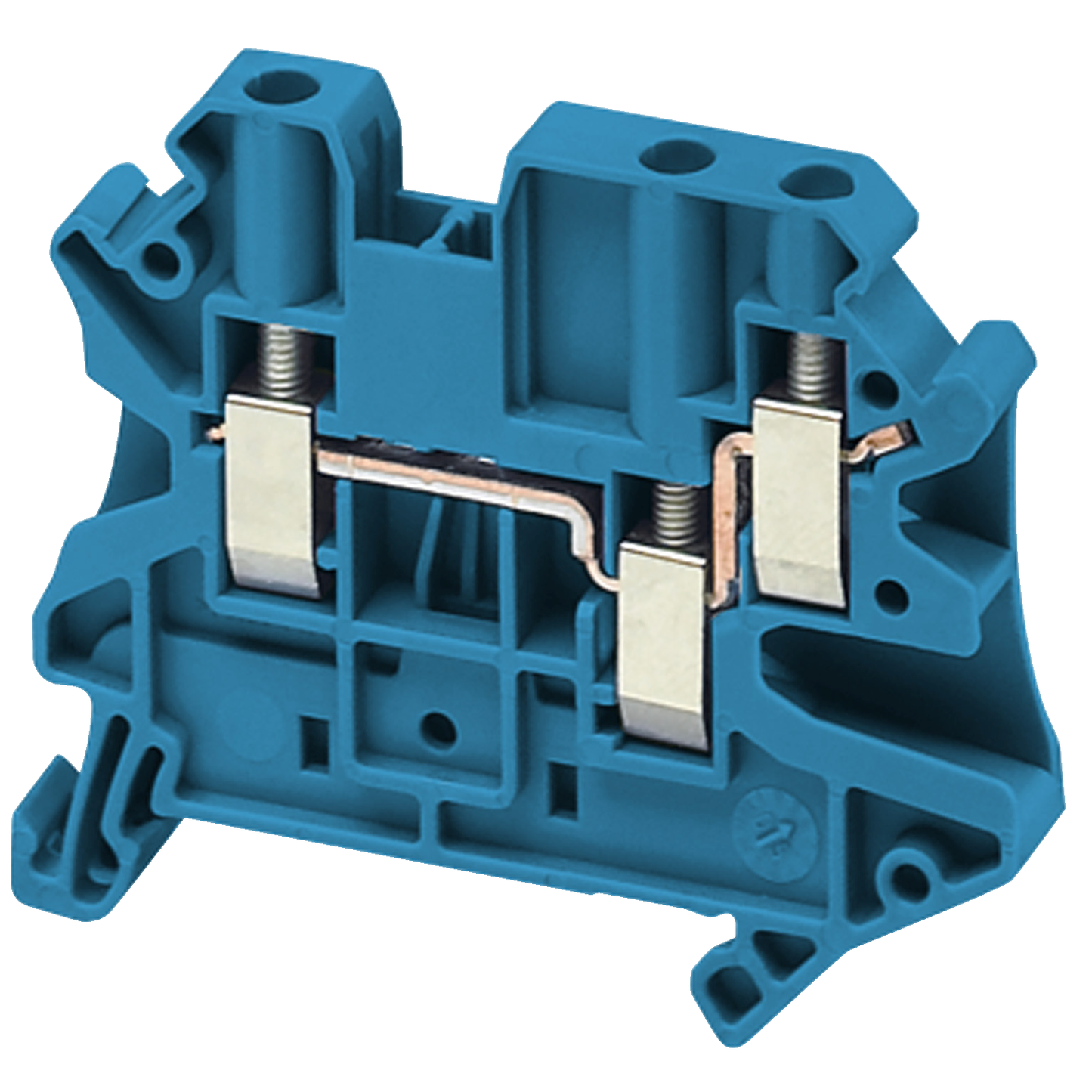 Schneider Electric-NSYTRV43BL-Borne à vis - passant - 3 points - 4mm² - bleu