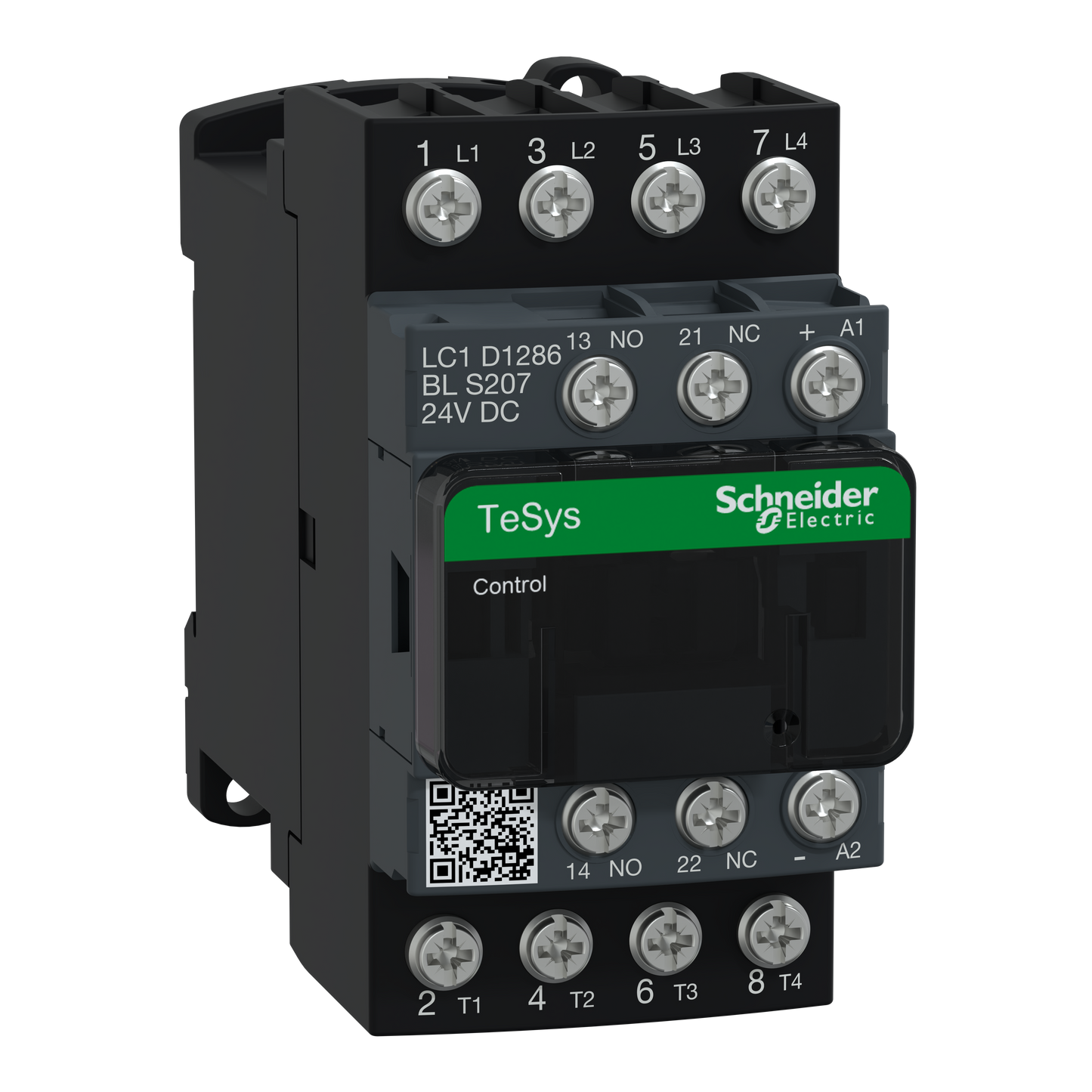 Schneider Electric-LC1D1286BLS207-TeSys D - Contacteur tesys lc1d 4p 2f plus 2o ac1 440v 25 a bobine 24 v cc