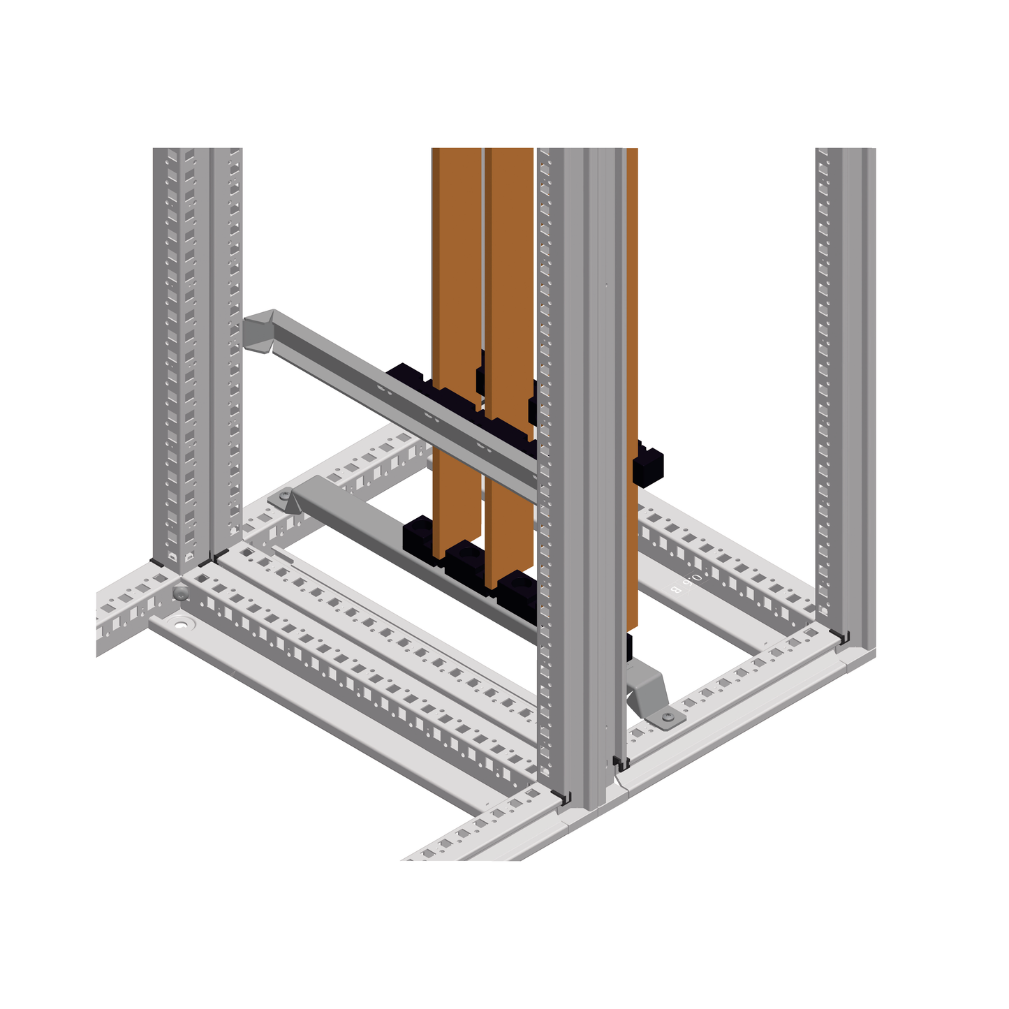 Schneider Electric-NSYBVS800L-PrismaSeT HD - support barres verticales - 3200A - L800mm - barre distance 115mm