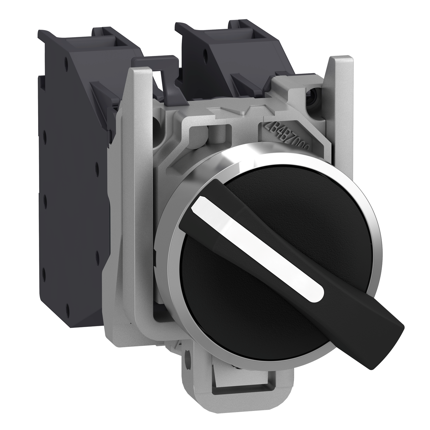 Schneider Electric-XB4BD25GEX-Harmony XB4 - bouton tournant à manette Atx gaz - Ø22 - 2 pos fix - noir - 1O+1F