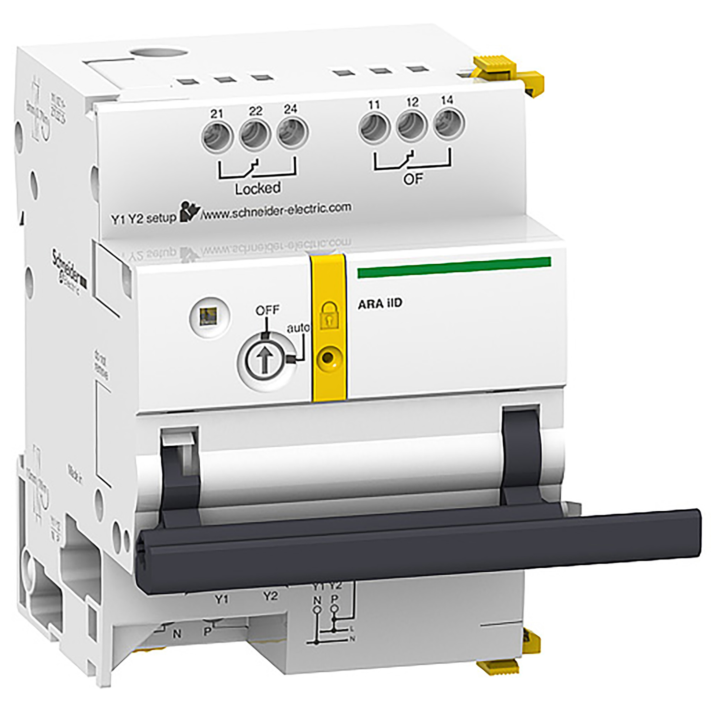 Schneider Electric-A9C70344-Acti9, ARA iID automatisme de réarmement pour inter différentiel 4P 230VCA 50Hz