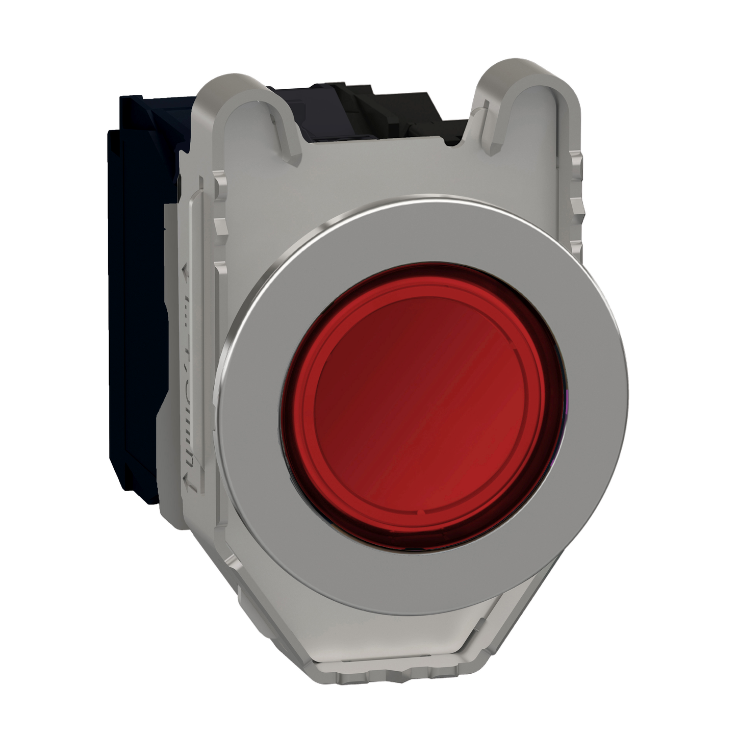 Schneider Electric-XB4FW34M5-Harmony XB4 - BP lumineux DEL - flush - rouge - 1O+1F - 230V - vis étrier