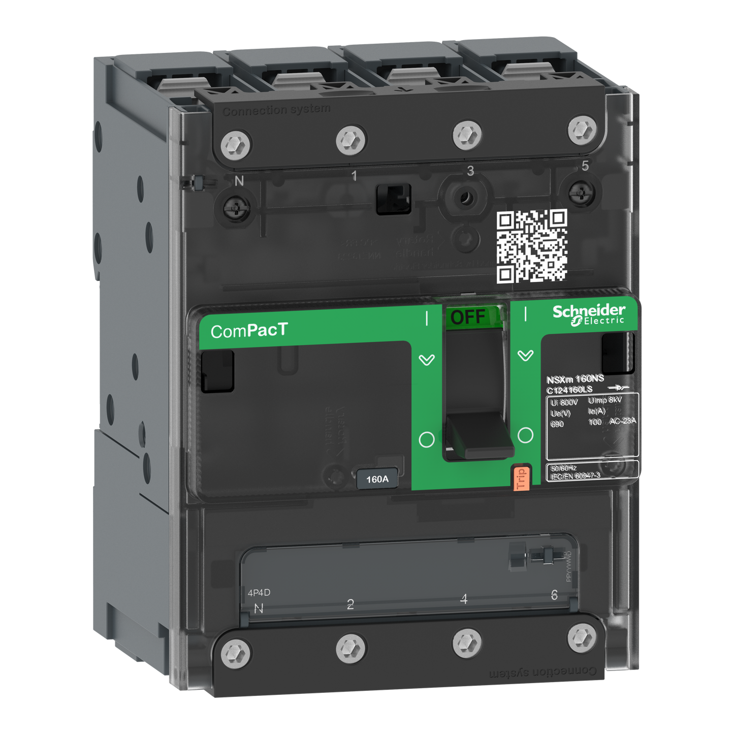 Schneider Electric-C124160BS-NSXmNA INTER 4P 160A COSSE